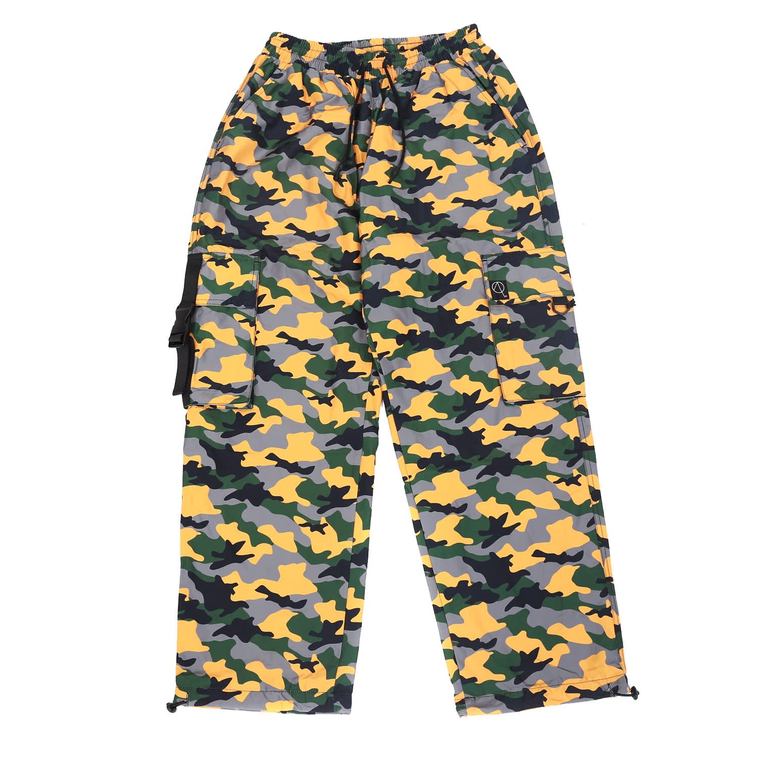 yellow and grey camo pants