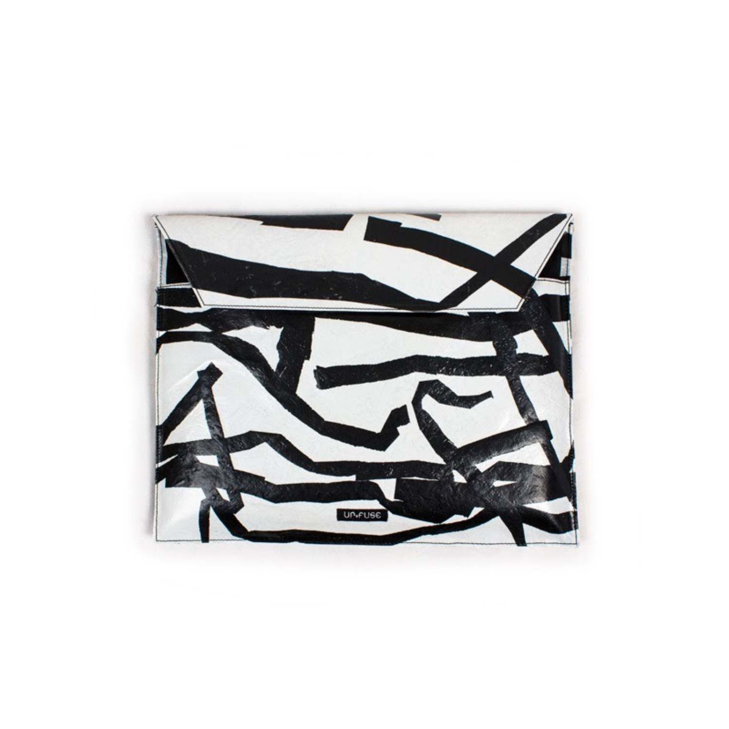 Up-fuse Black / White Folder Laptop Sleeve - White Confetti In Multi
