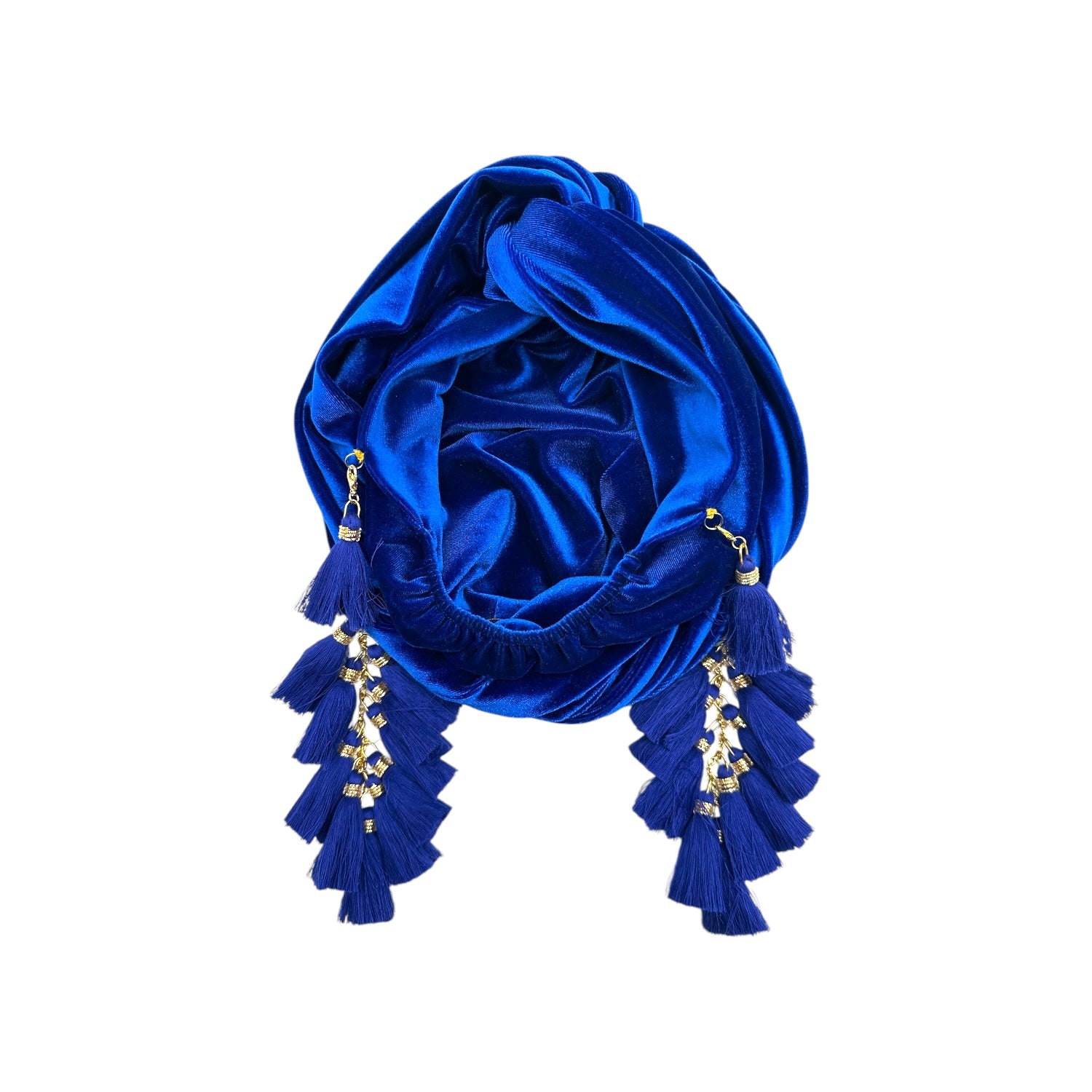 Julia Clancey Women's Blue Electric Chacha Velour Turban In Blue