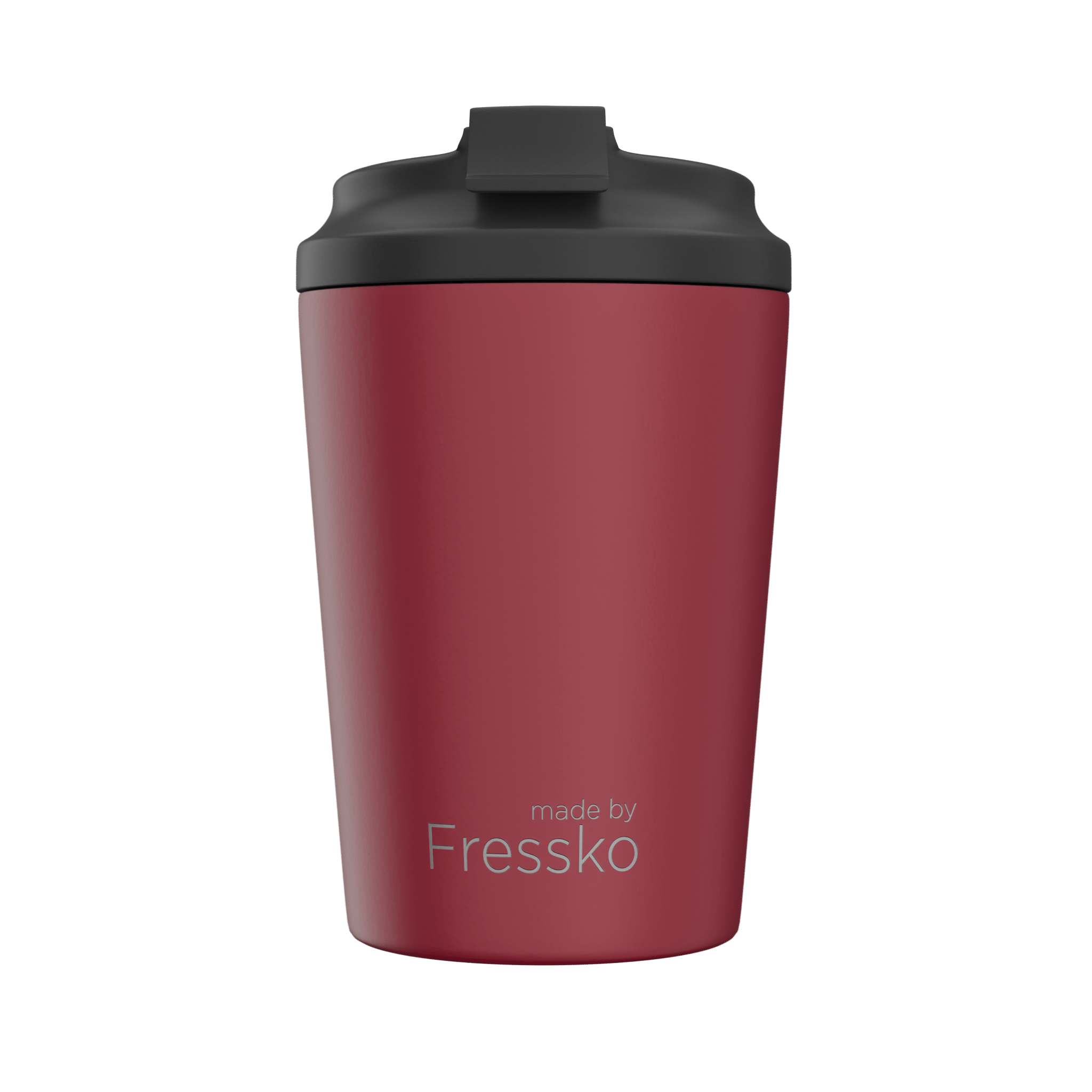 Fressko Red , Camino Reusable Coffee Cup, Ceramic, Rouge In Green