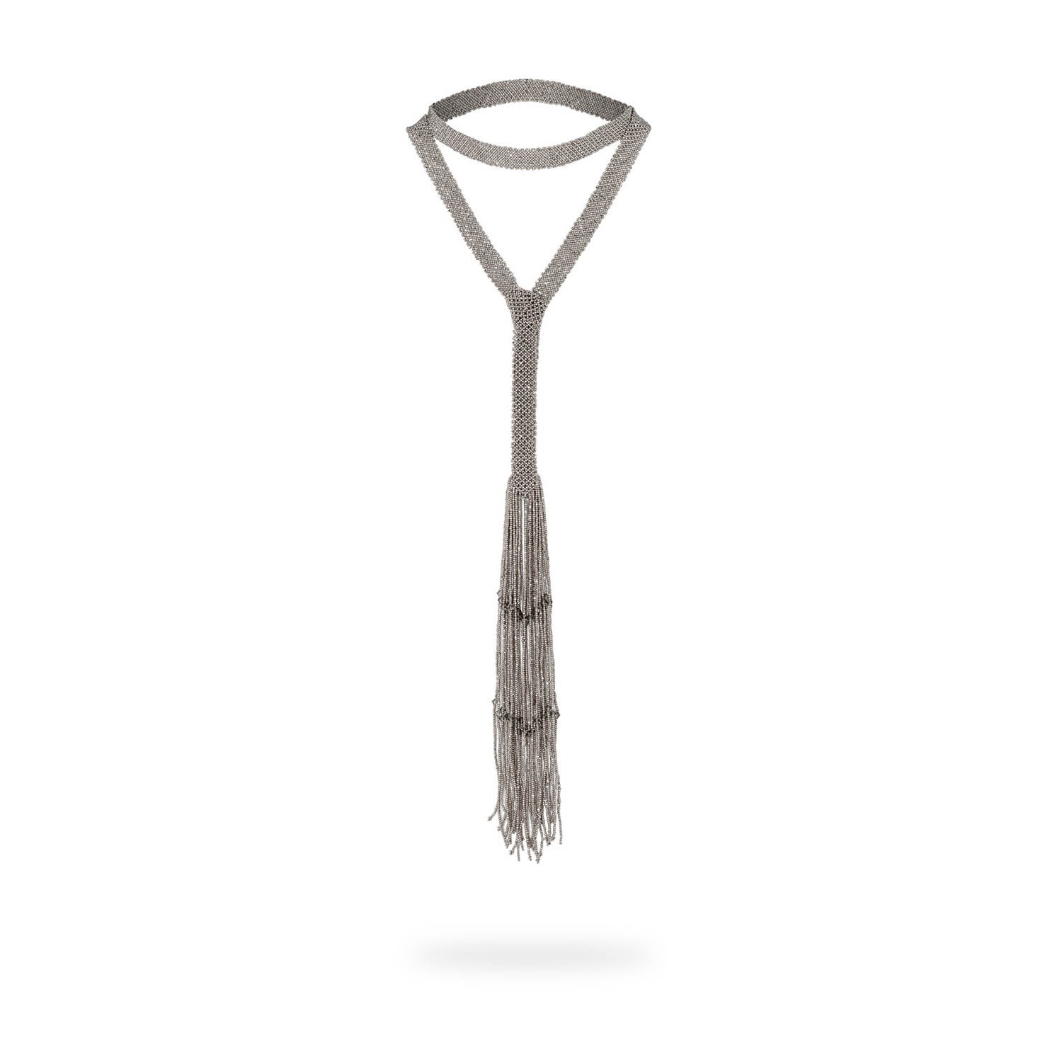 Kuu Women's Cintilla - Long Necklace - Platinum In Gray