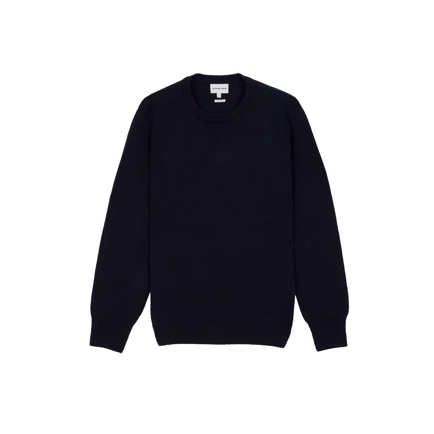 Men’s Blue Pure Cashmere Crewneck Sweater - Navy Extra Large Aeterno Studio