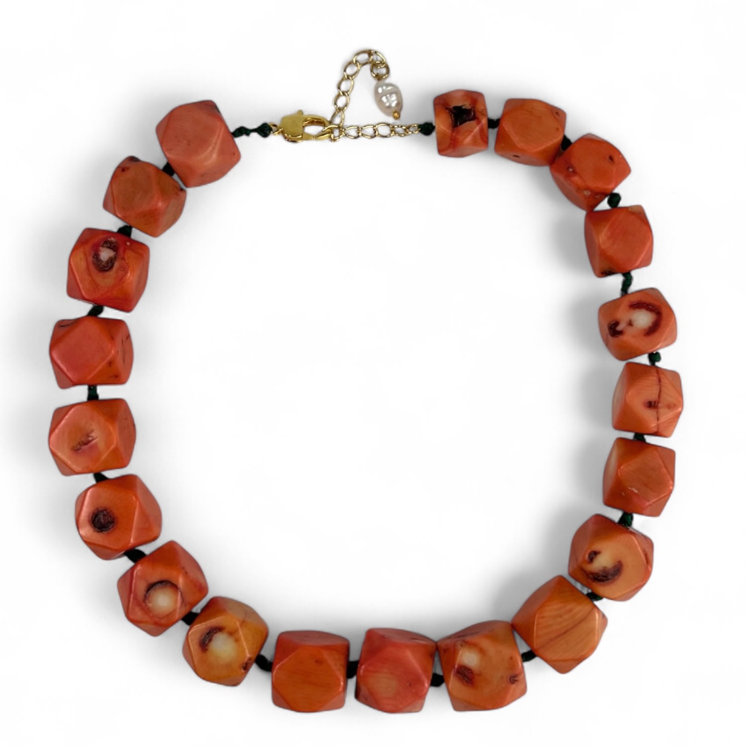 By Virgo Women's Red Solea Coral Gemstone Necklace