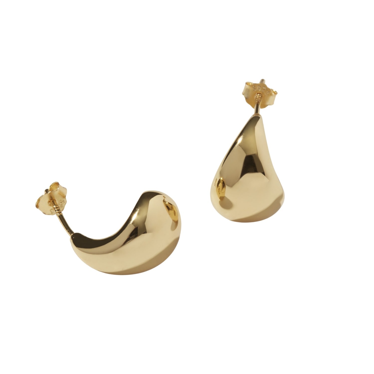 Muru Women's Tear Drop Statement Studs Gold