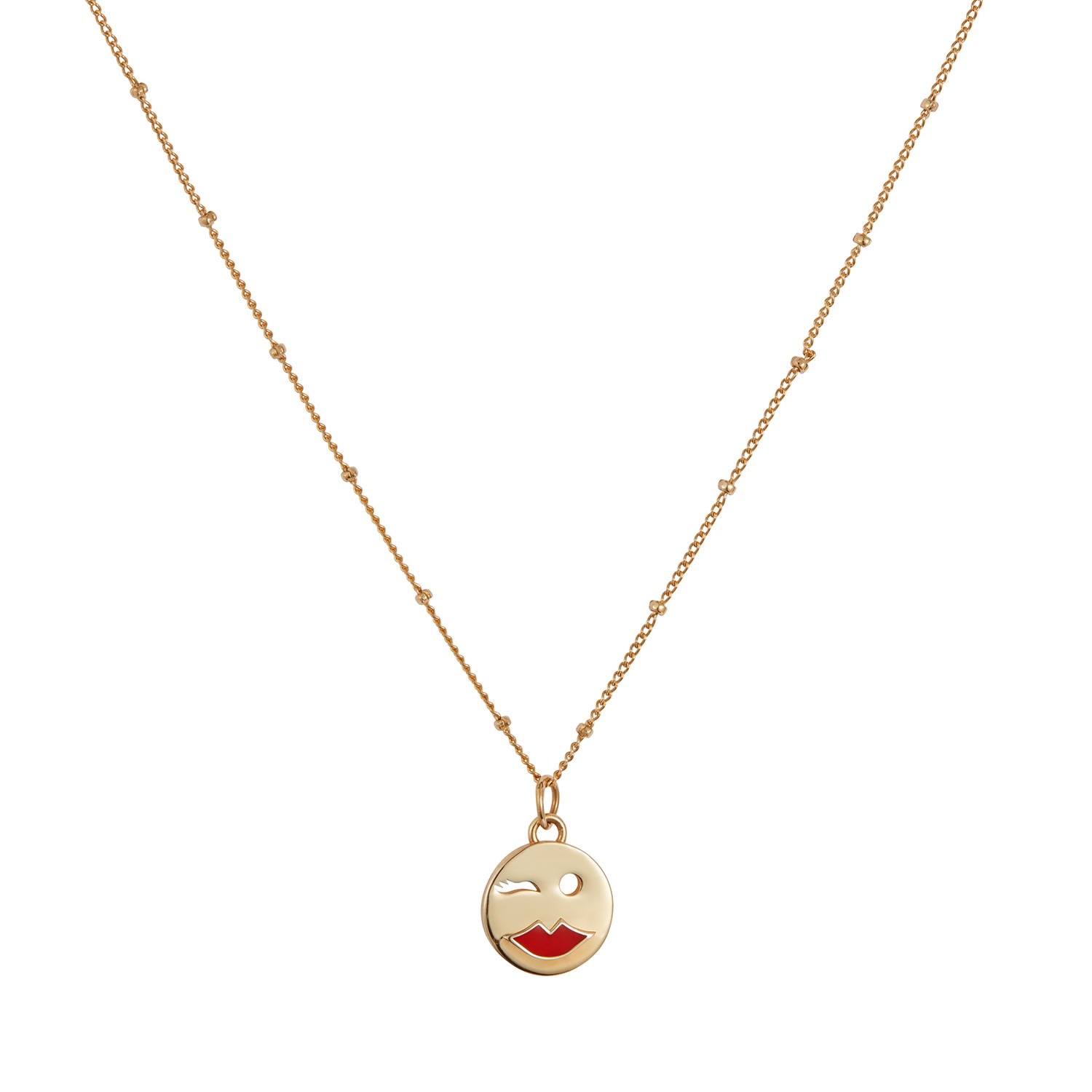 Women’s Mood Pendant Necklace Flirty - Gold Toolally