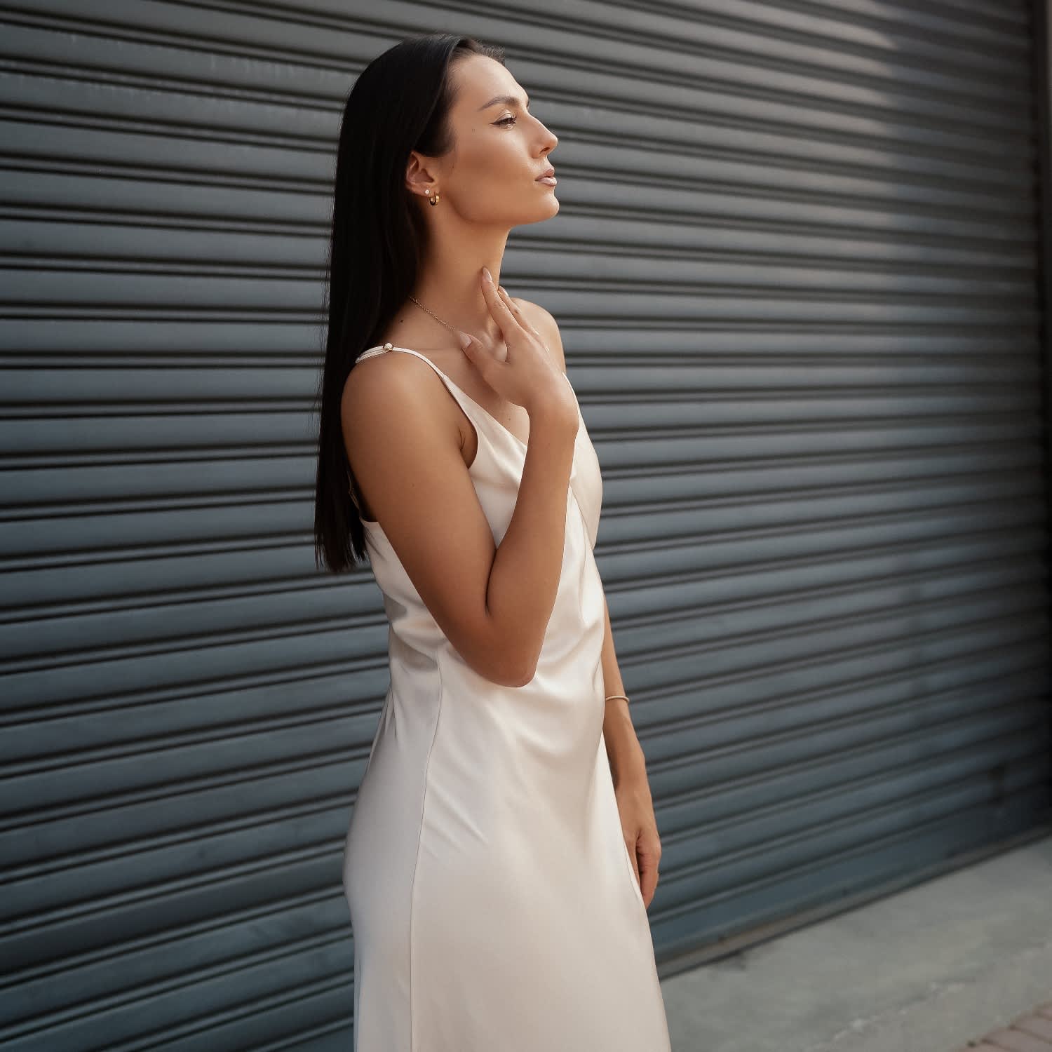 The June Slip Dress in Ivory