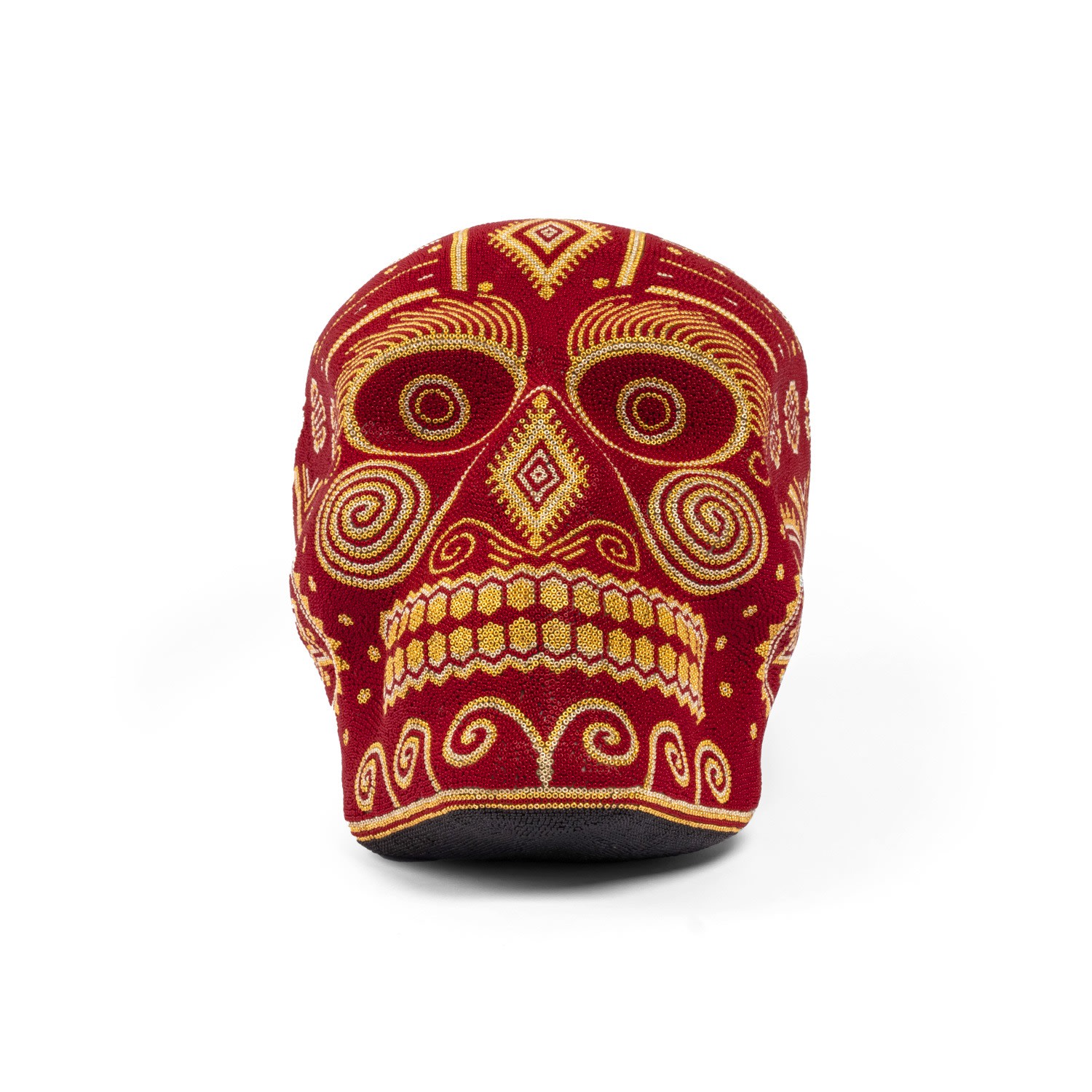 Skull Statue Decor - Red/Gold/Platinum One Size Kuu