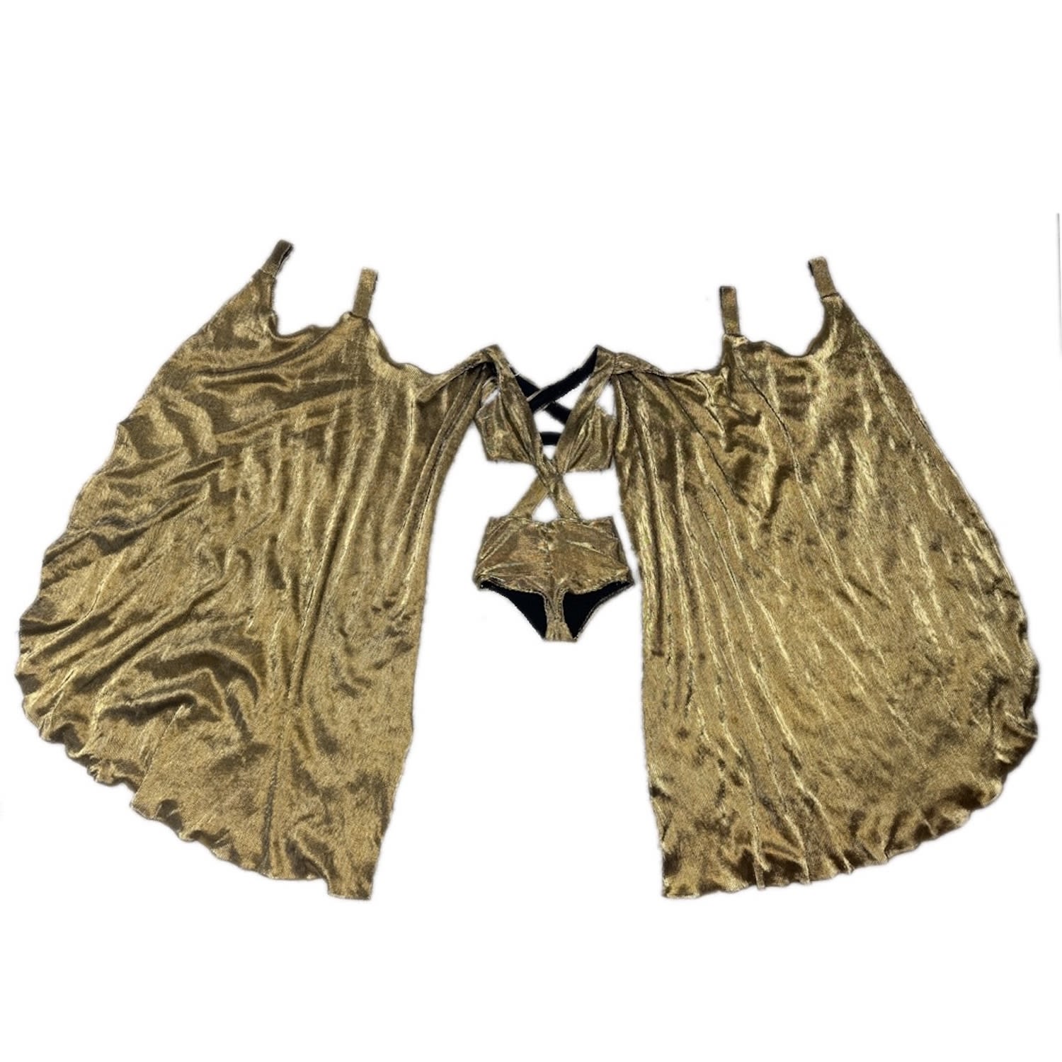 Harmonia Ny Women's Lemuria Two Gold  Metallic Bodysuit By Dani Watanabe In Gold