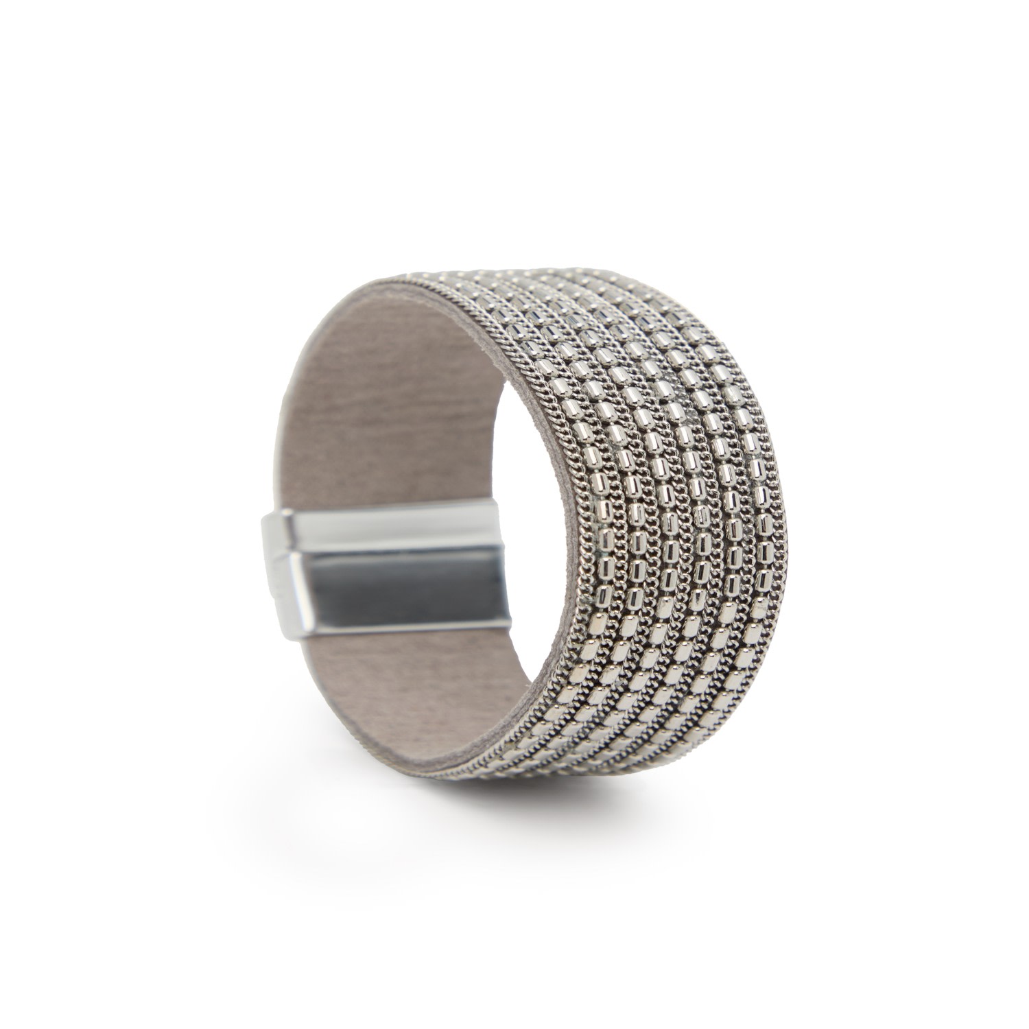 Saachi Women's Multi-strand Mesh Silver Bracelet In Silver