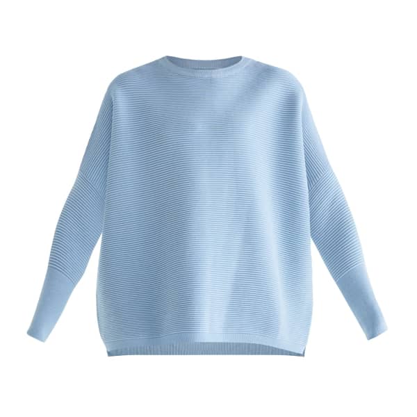 Paisie Ribbed Jumper In Sky Blue
