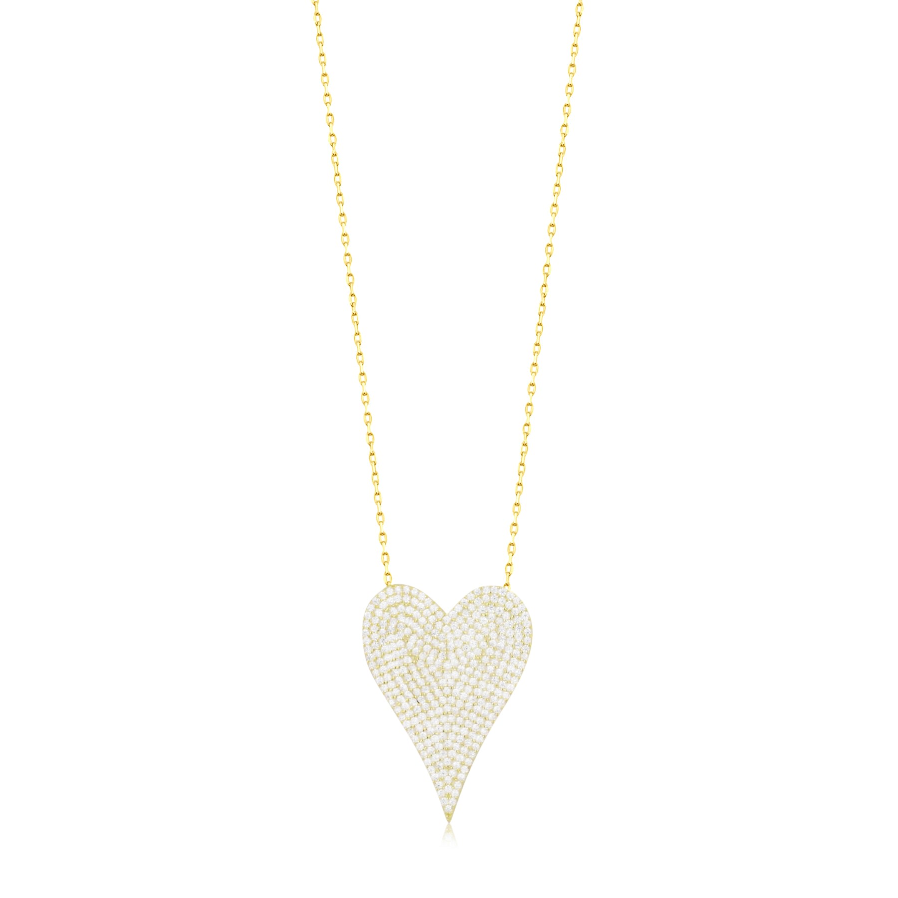 Women’s Jumbo Pave Heart - Gold Shymi