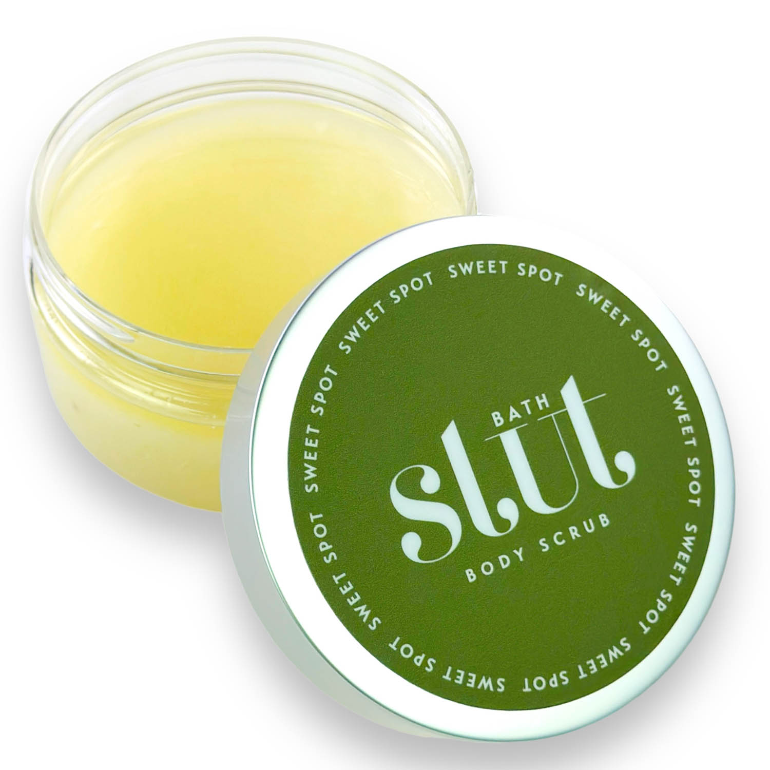 Bath Slut Green Sweet Spot Dead Sea Salt Exfoliating & Nourishing Body Scrub - Freesia In Green