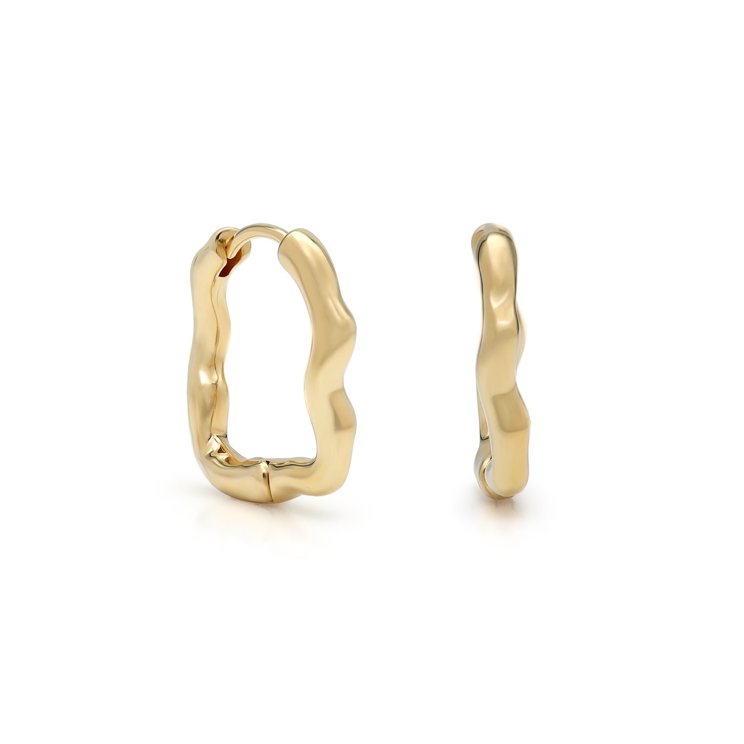 Above And Below Women's Arus Hoops - Large - Gold Vermeil