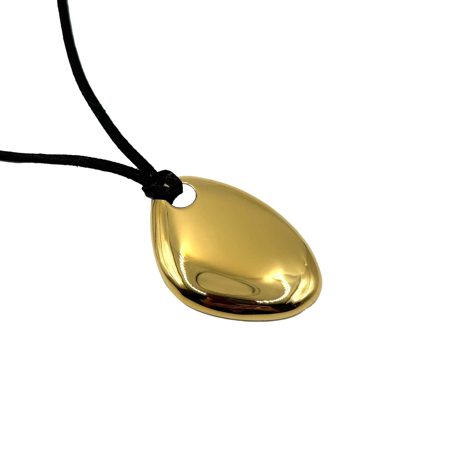 Outofoffice Women's Gold / Black Helena Gold Cord Vegan Leather Necklace