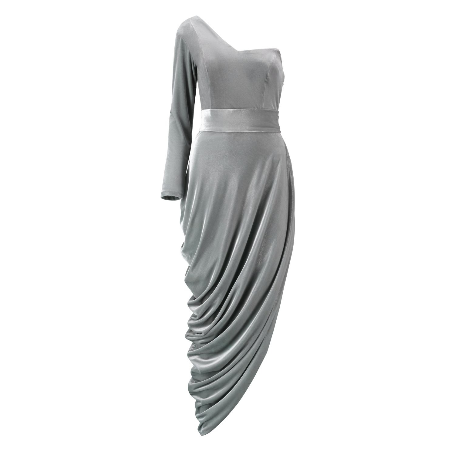 ♦︎ANDRESD♦︎drape velour dress Amazon.com: Adrianna Papell Women's Velvet High Low Gown