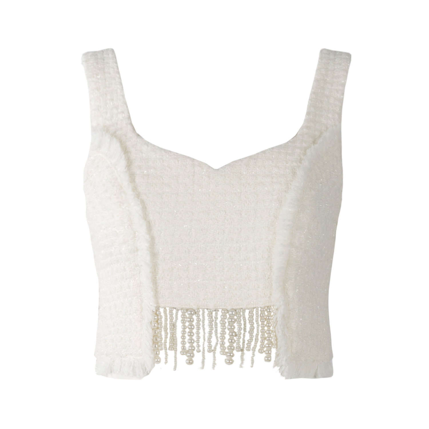 Solgo Atelier Women's Tia Crop Top White In White