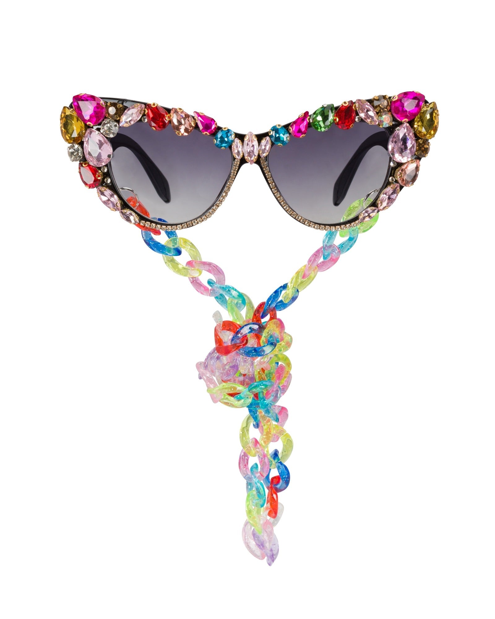 Meghan Fabulous Women's Black The Gem Bomb Sunglasses In Black