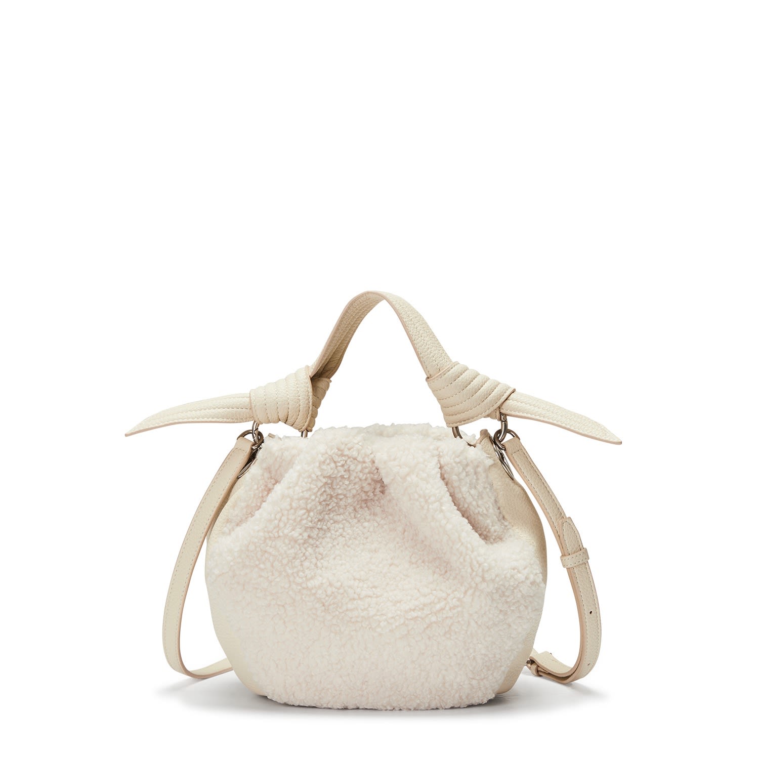 ORYANY WOMEN'S WHITE SELENA ECO FUR BUCKET - VANILLA CREAM
