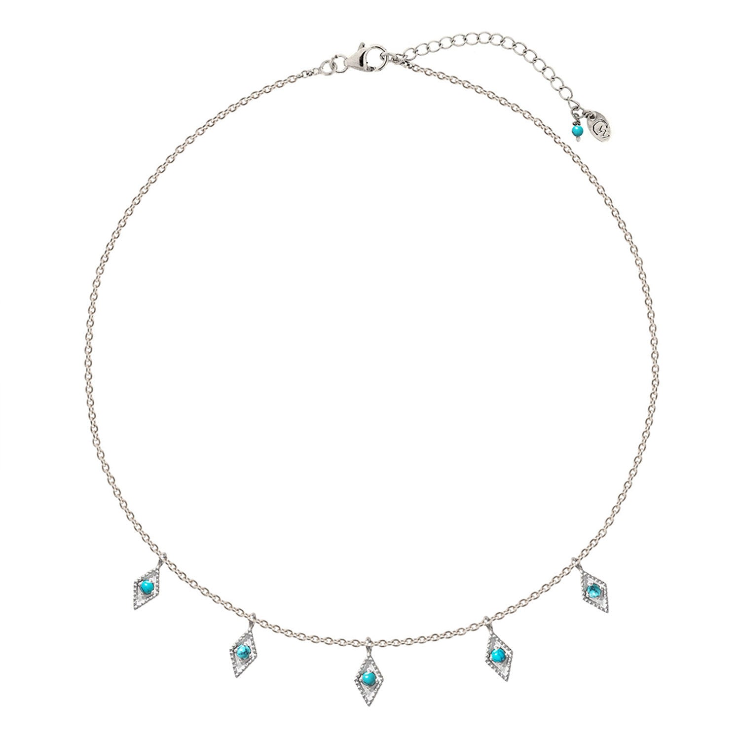 Charlotte's Web Jewellery Women's Blue / Silver Medina Silver Charm Necklace - Turquoise In Multi