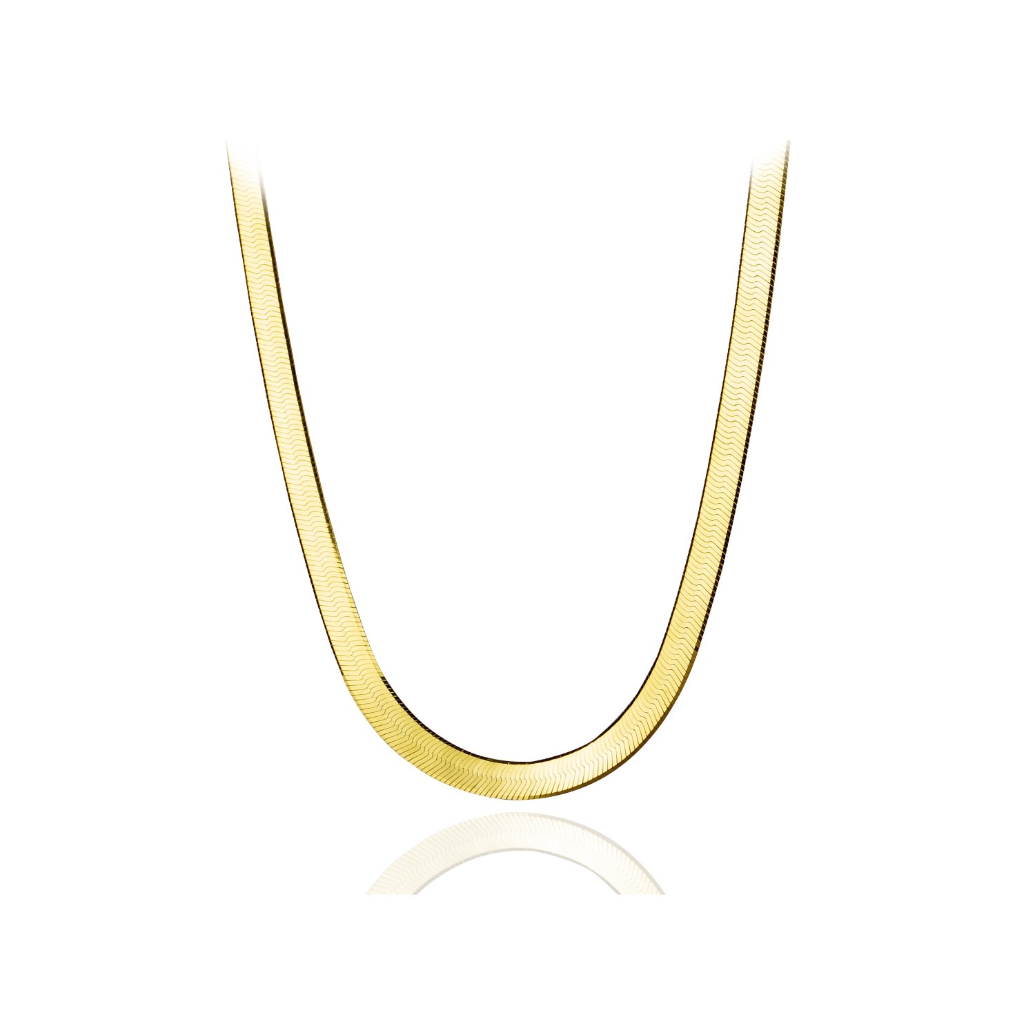 Women’s Lera Herringbone Chain Gold Necklace Ep Designs