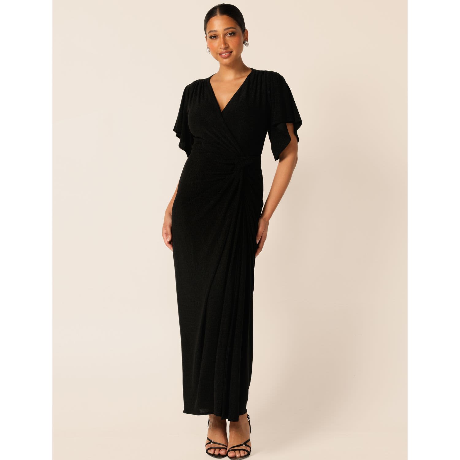 emporium formal dresses Women's The Emporium Maxi Dress In Black Lurex | Extra Small
