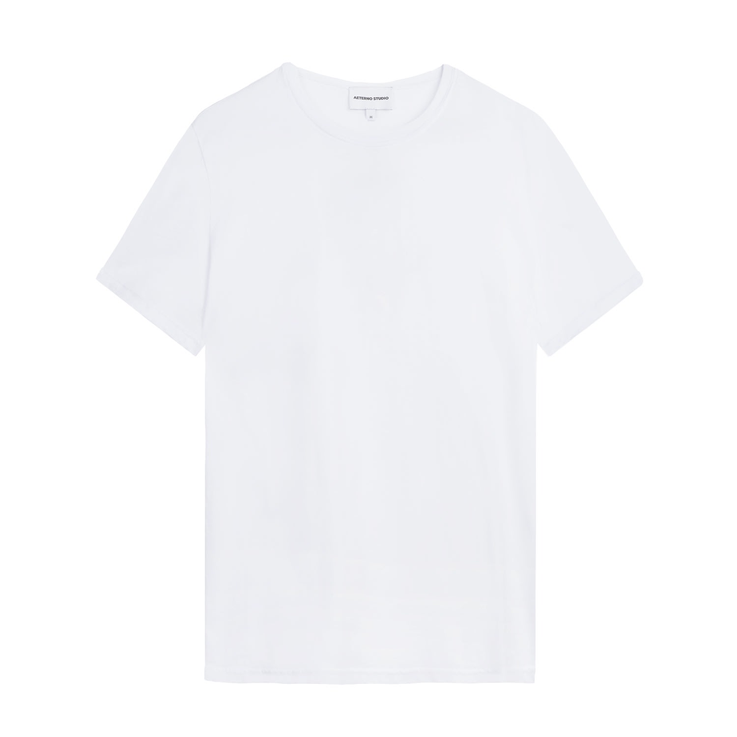 Men’s Giullari Organic Cotton Crew Neck T-Shirt - White Small Aeterno Studio