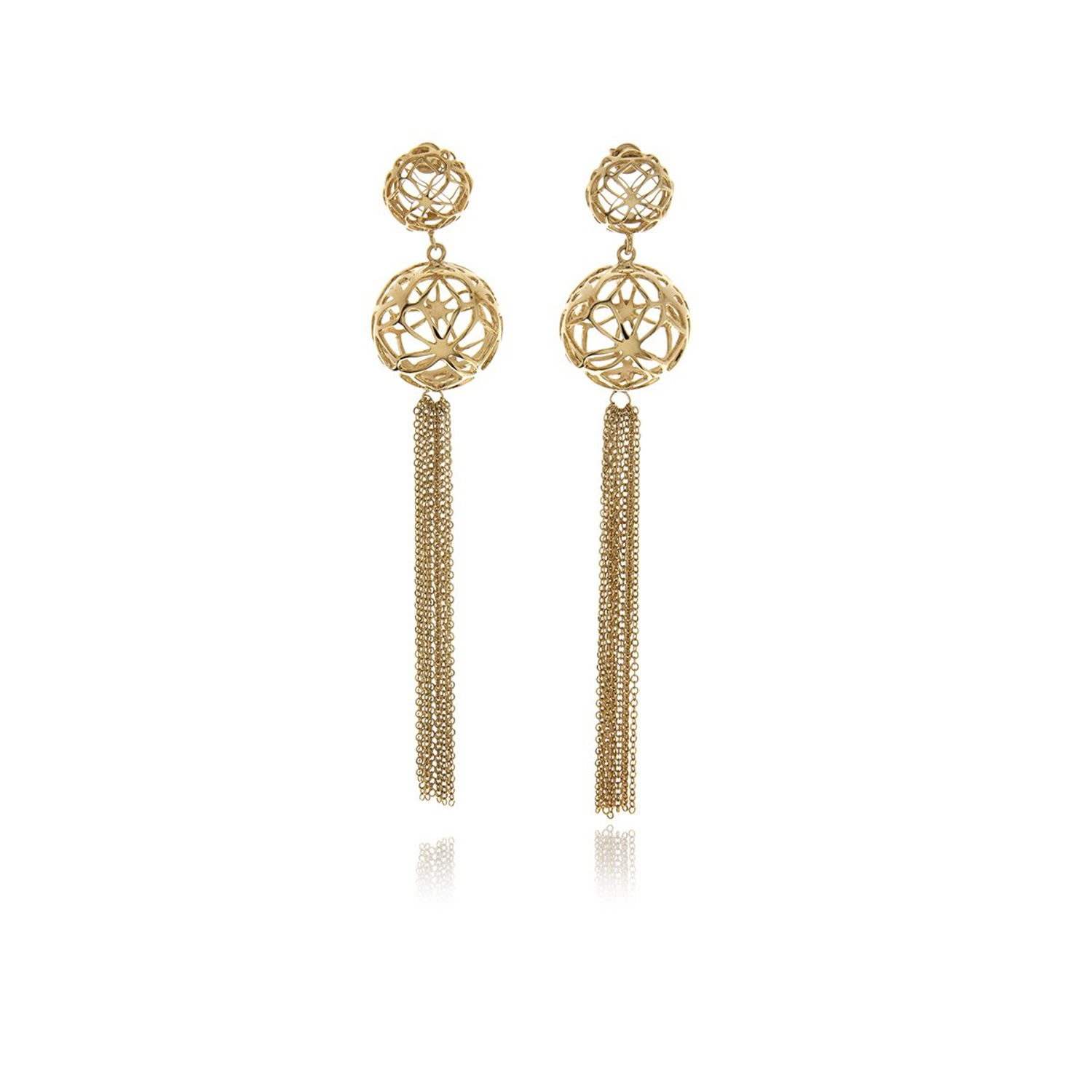 Women’s Gold Signature Sphere Earrings Georgina Jewelry