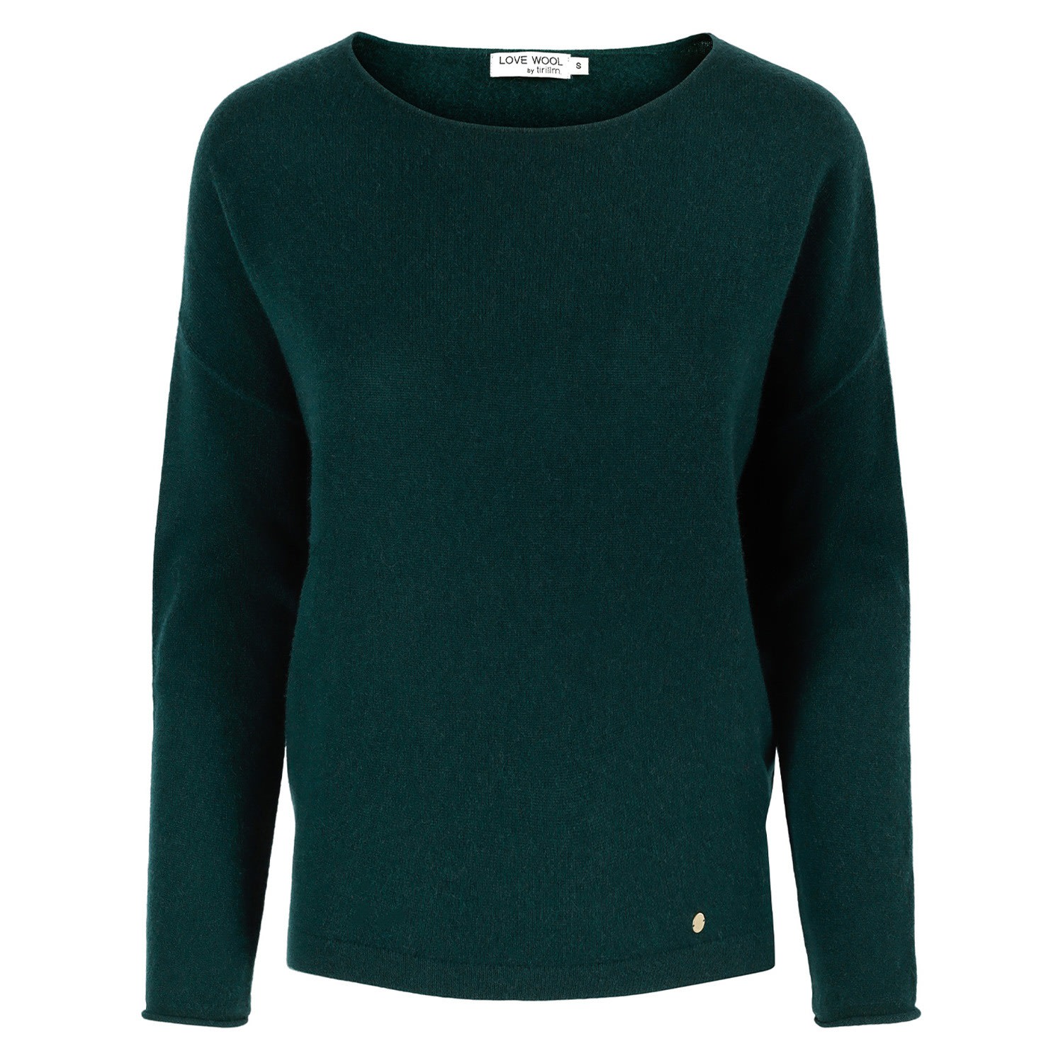 Tirillm Women's "ally" Cashmere Boatneck Pullover - Forest Green In Green