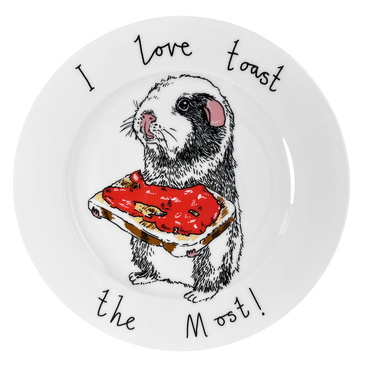 ’I Love Toast The Most!’ Side Plate One Size Jimbobart