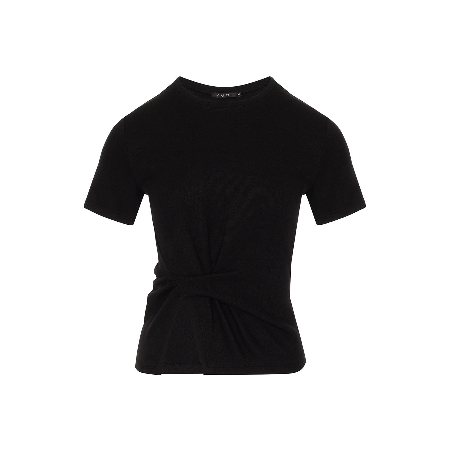 Rue Les Createurs Women's Side Slit Detailed Black Blouse In Black