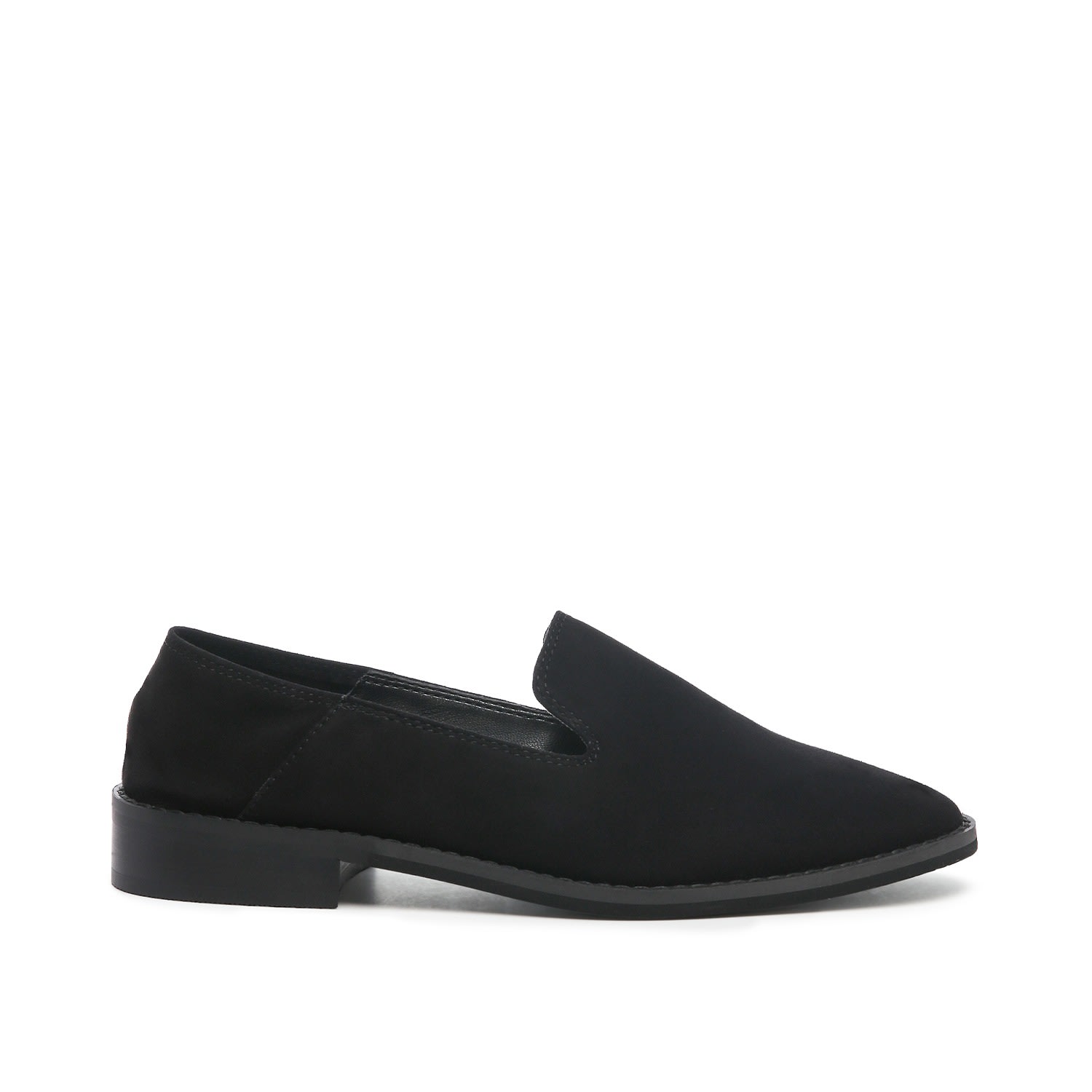 Rag & Co Oliwia Black Classic Suede Loafers In Black