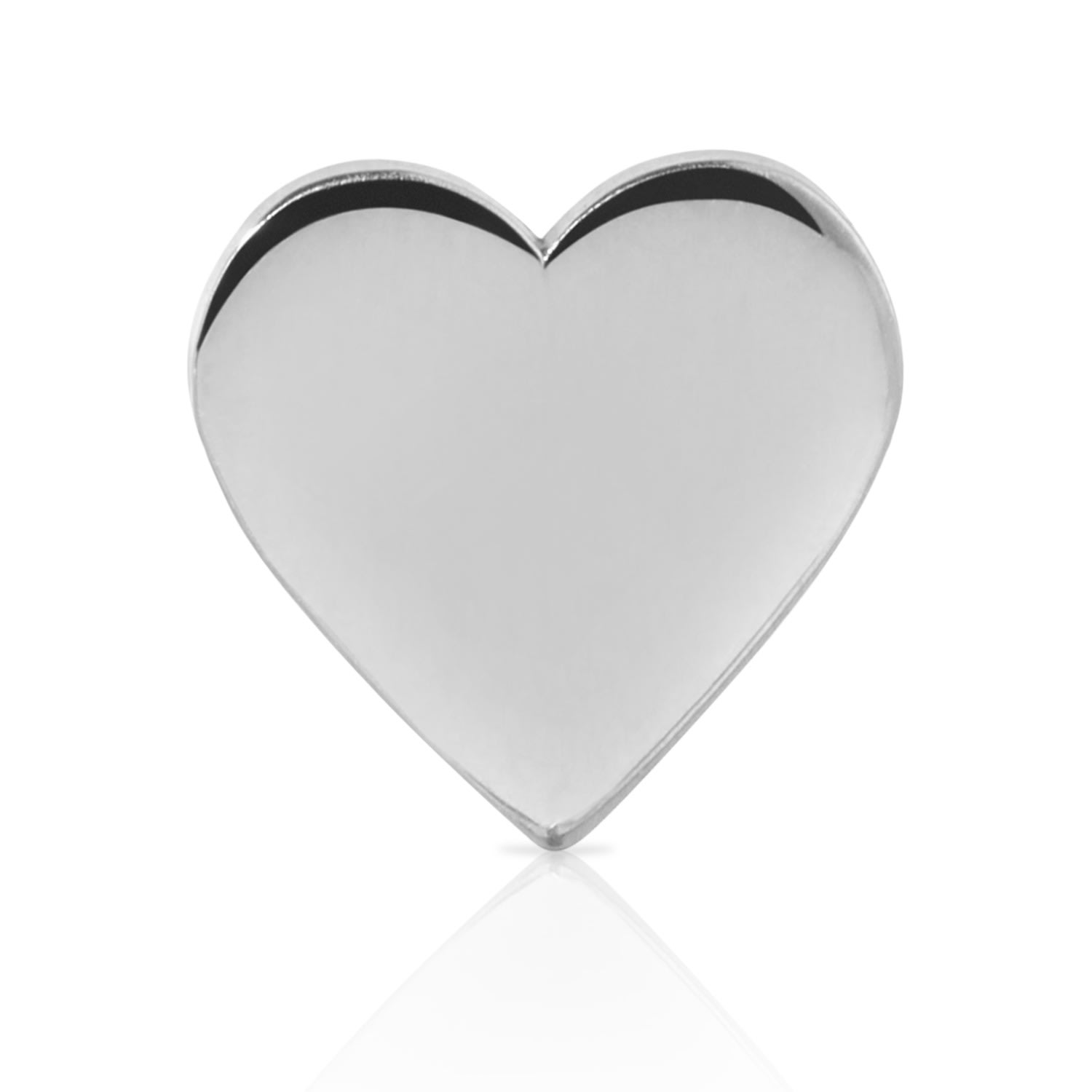 Maya Brenner Women's 14k White Gold Heartfelt Stud In Metallic