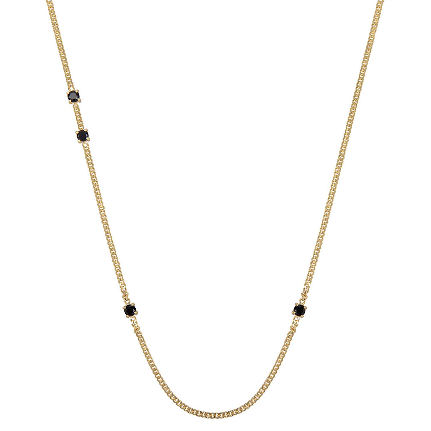 Ana Dyla Women's Gold Gemma Black Spinel Necklace