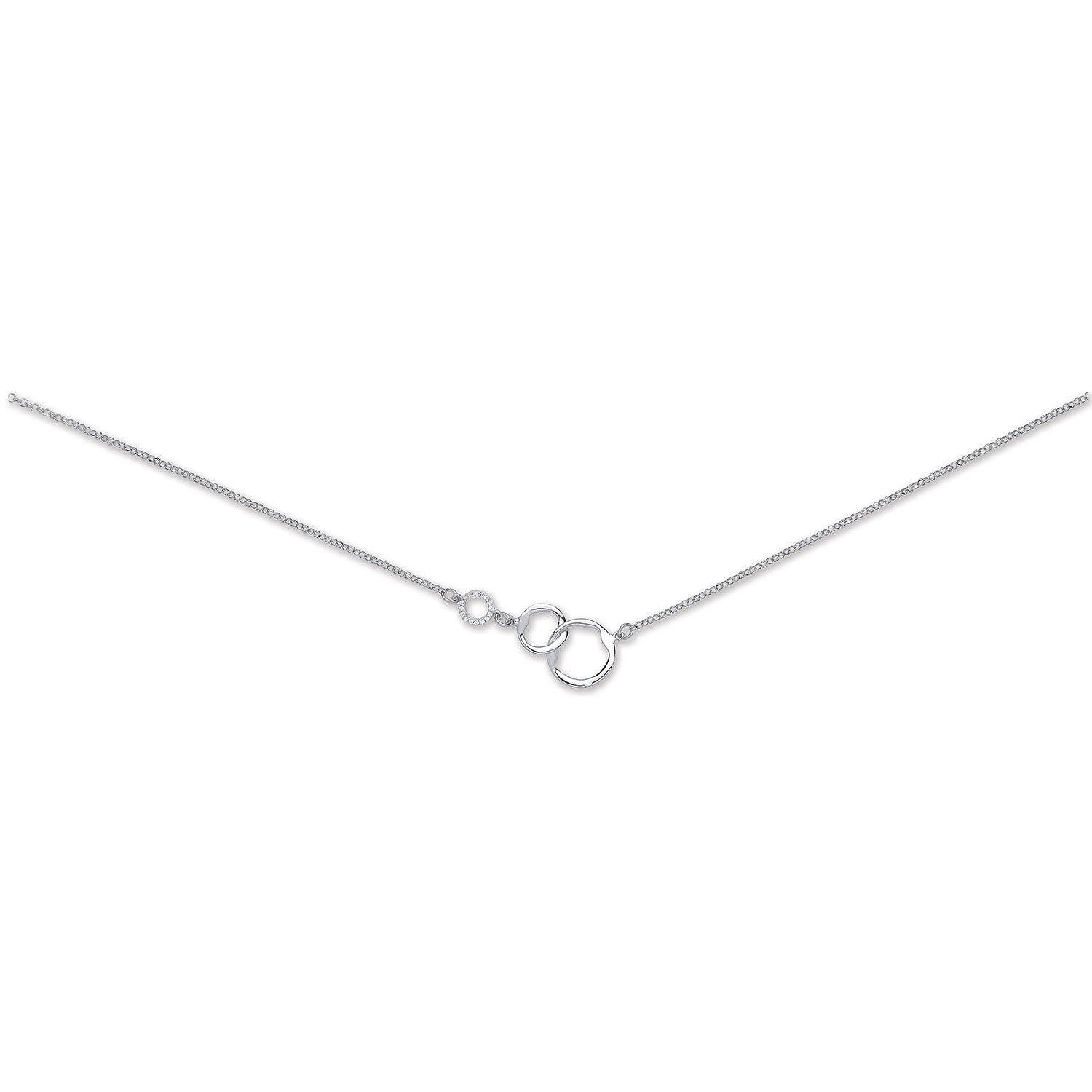 Mejoma Women's Infinite Links Sterling Silver Interlink Chain Necklace In Silver