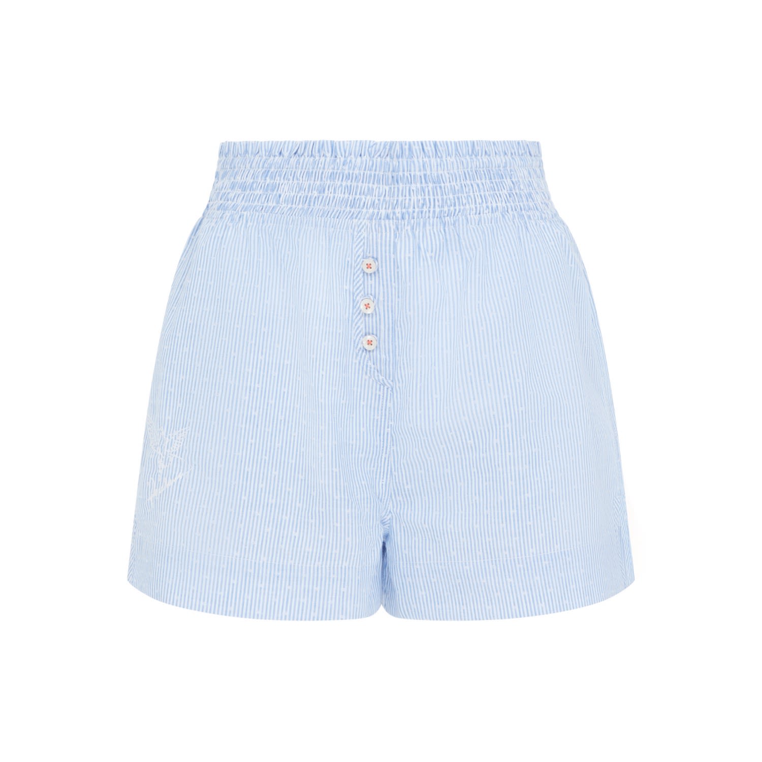 Women’s Lomandra Cotton Pyjama Shorts - Mountain Blue Medium Peachaus