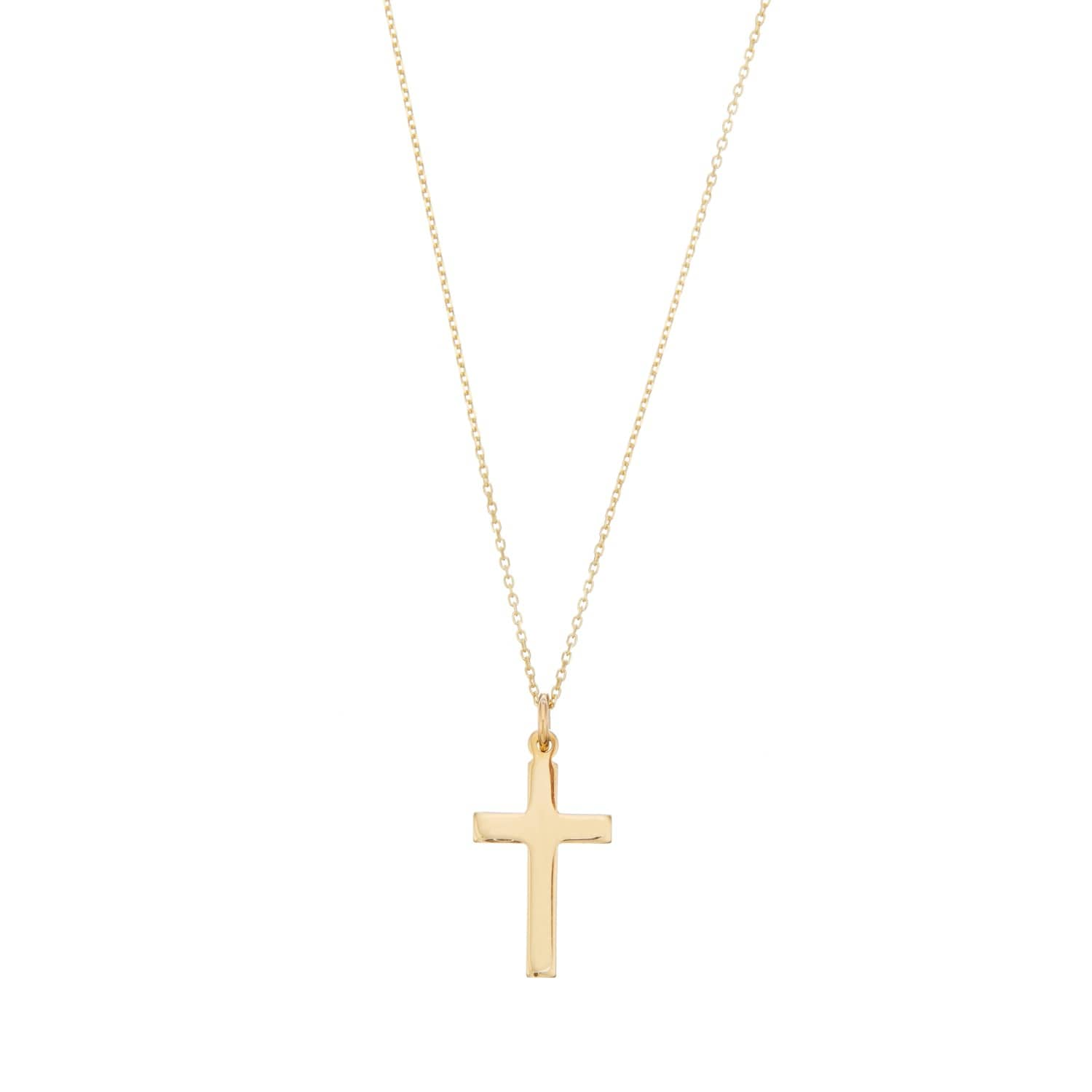 Solid Gold Cross Pendant Necklace by Lily & Roo