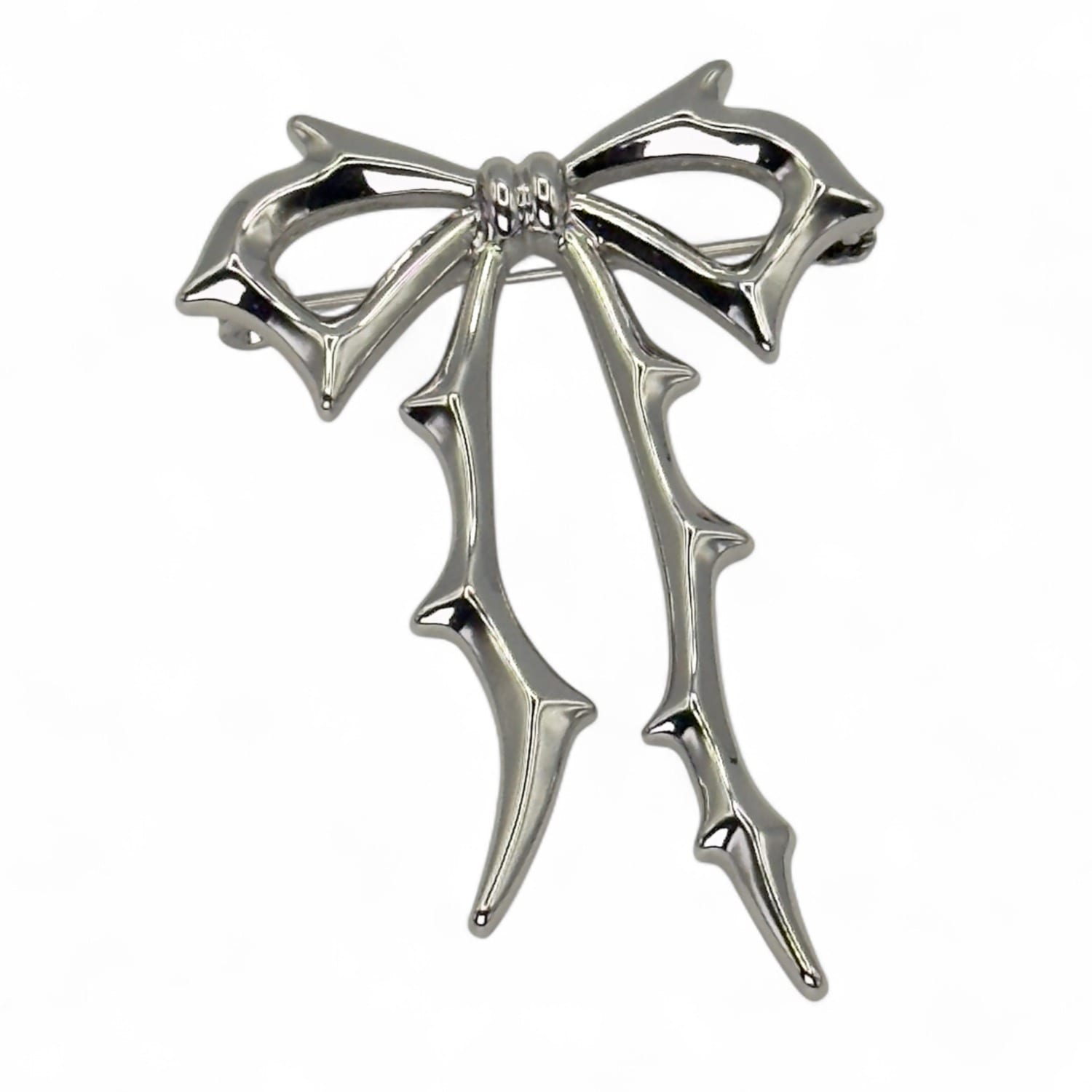 Women's Carrie Bow Brooch Silver | Jagged Halo Jewelry
