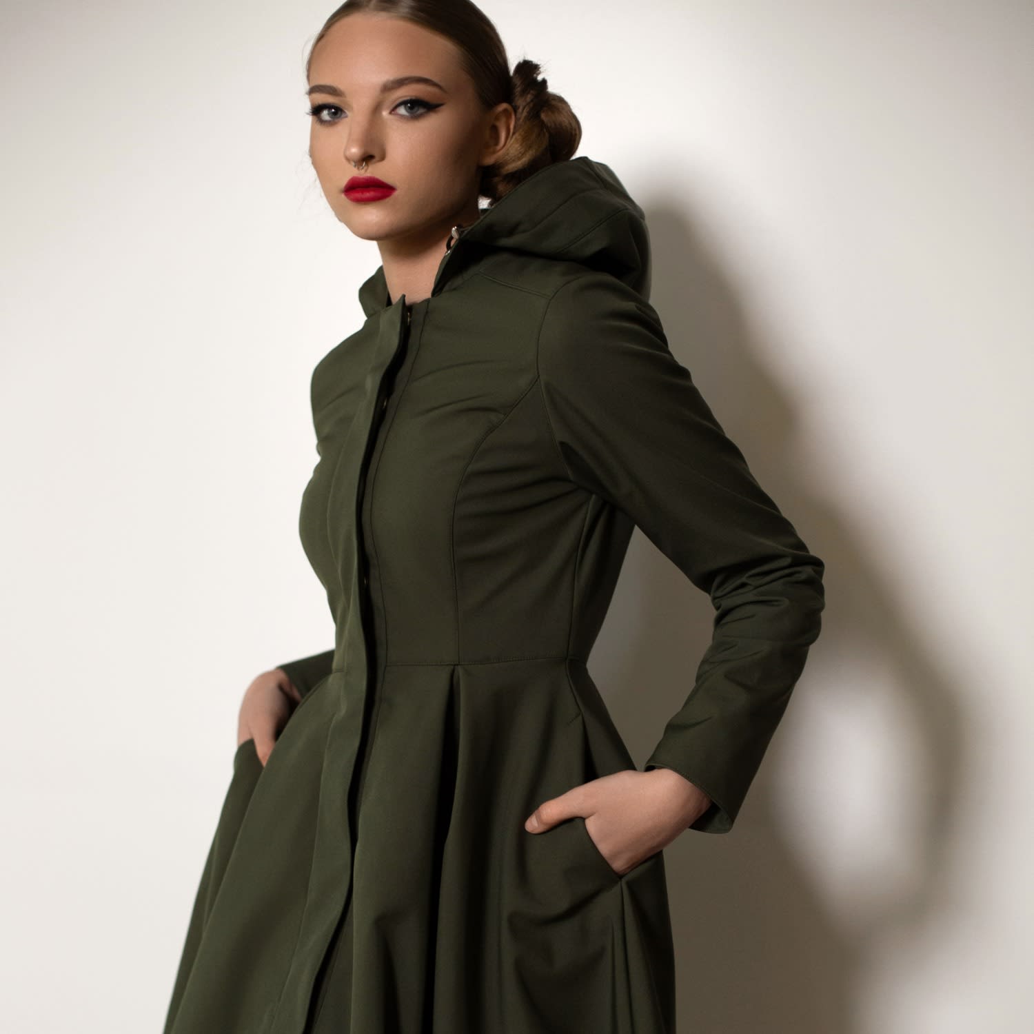 Khaki Green Waterproof Coat For Women: Moss Green, RainSisters