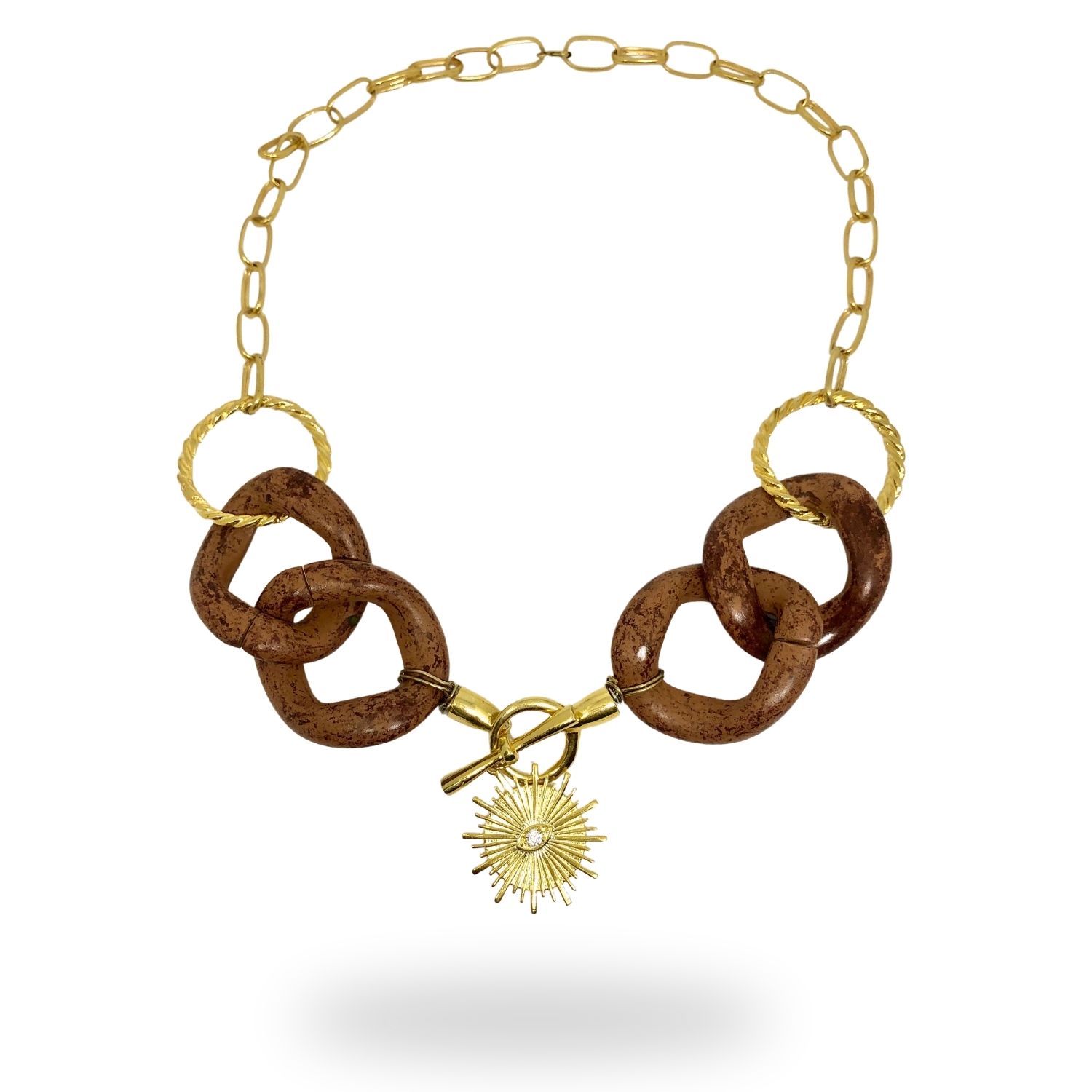 Women’s Gold Hera Evil Eye Necklace Linya Jewellery