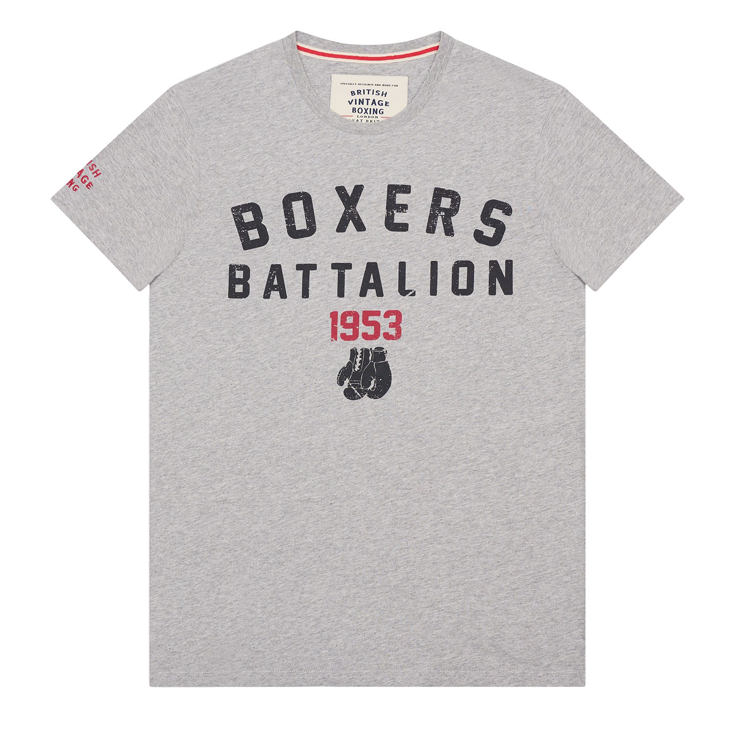 Men’s Grey Boxers Battalion T-Shirt Large British Vintage Boxing