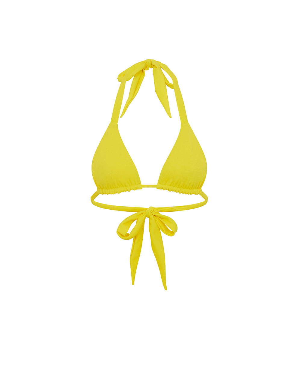 Let's Swim Women's Yellow / Orange Yellow Triangle Bikini Top In Yellow/orange