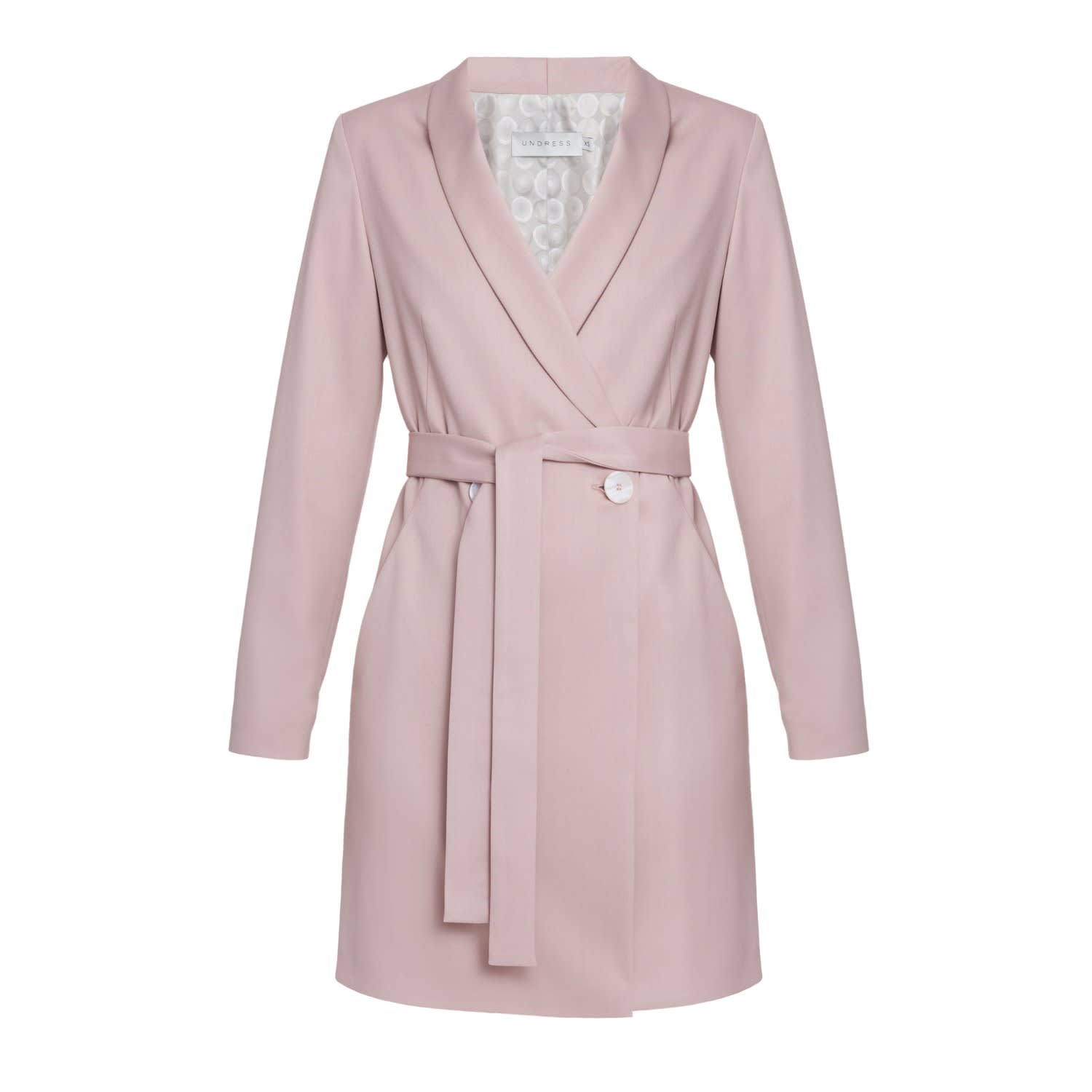 pale pink blazer dress