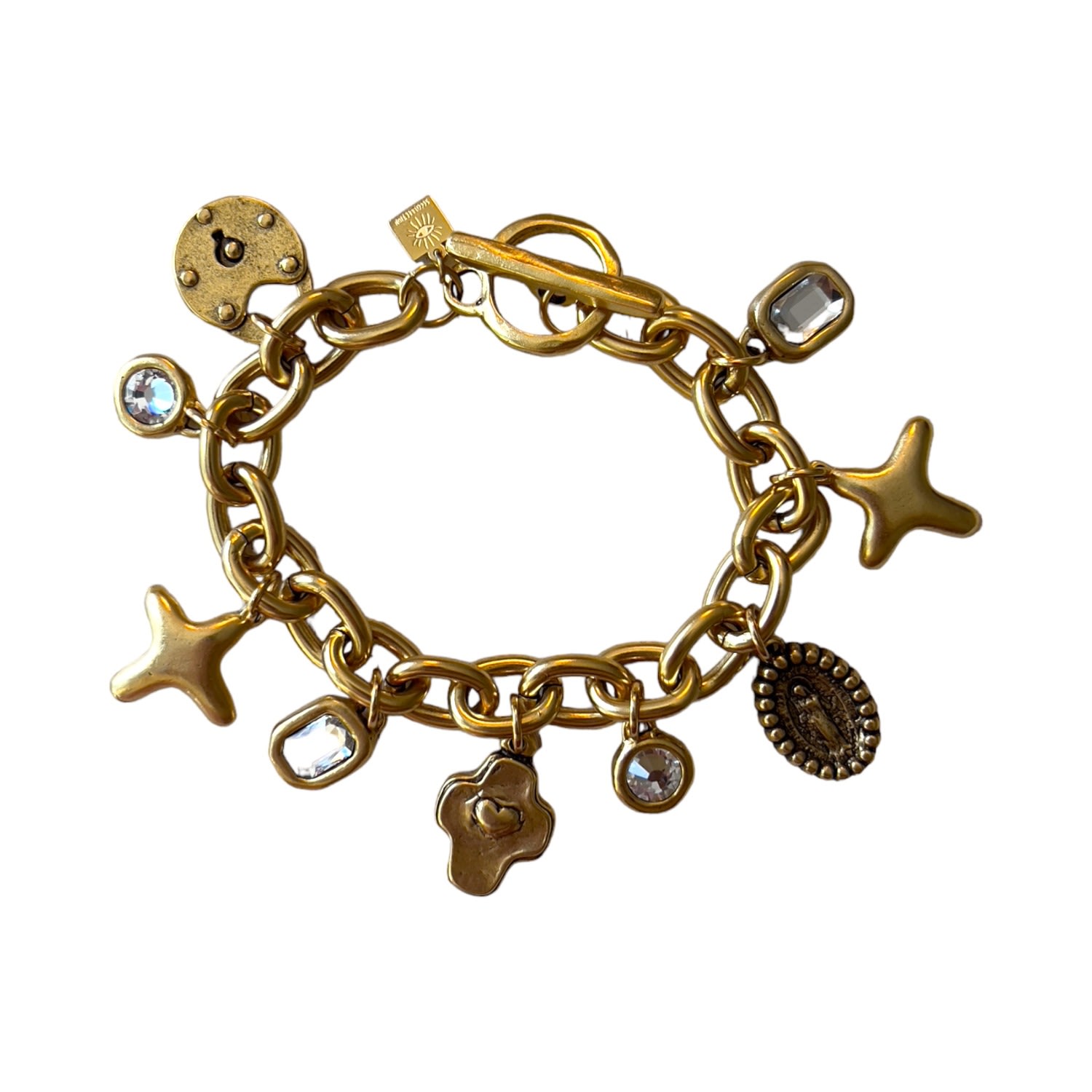 Women’s Graziella Gold Chunky Charm Bracelet Sccollection