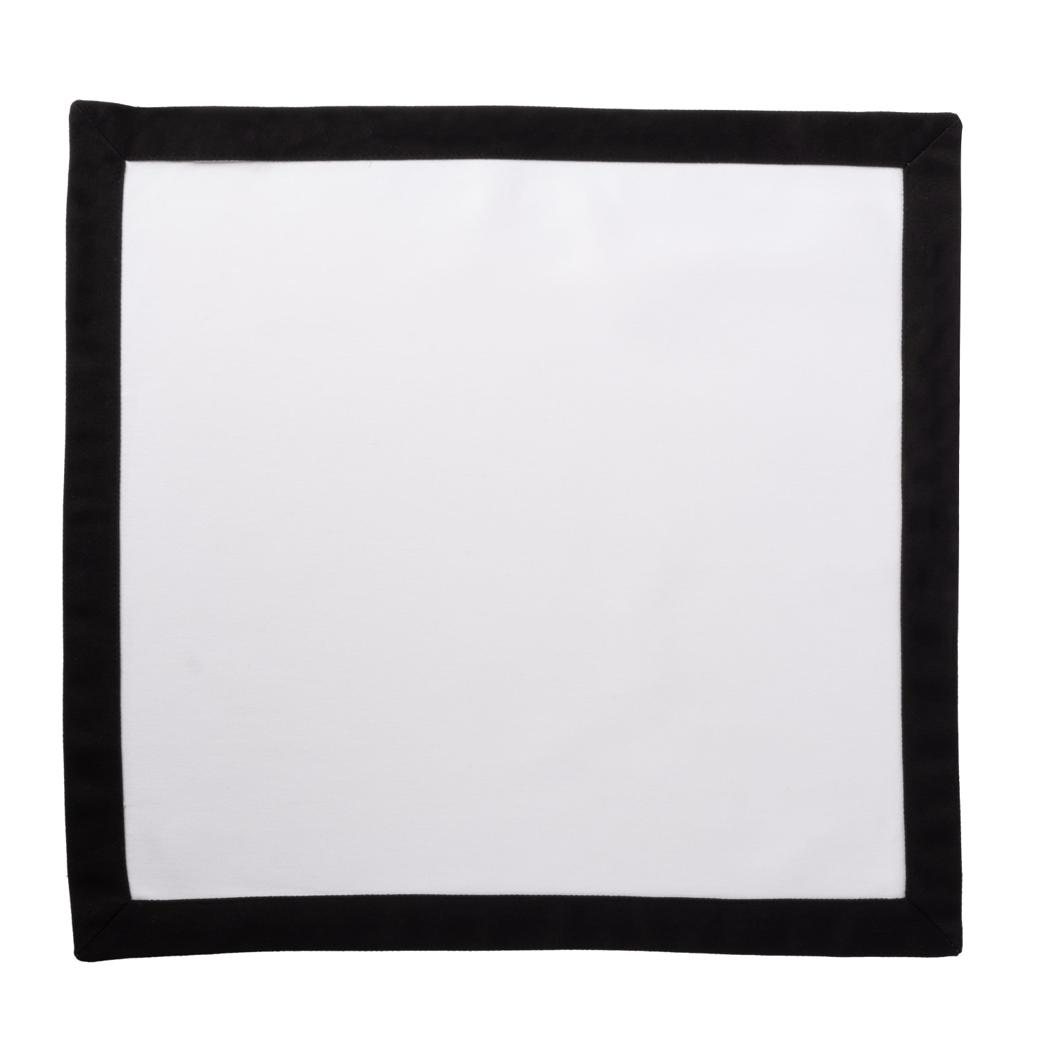 Km Home Collection Black / White Soho Cotton Napkins Set