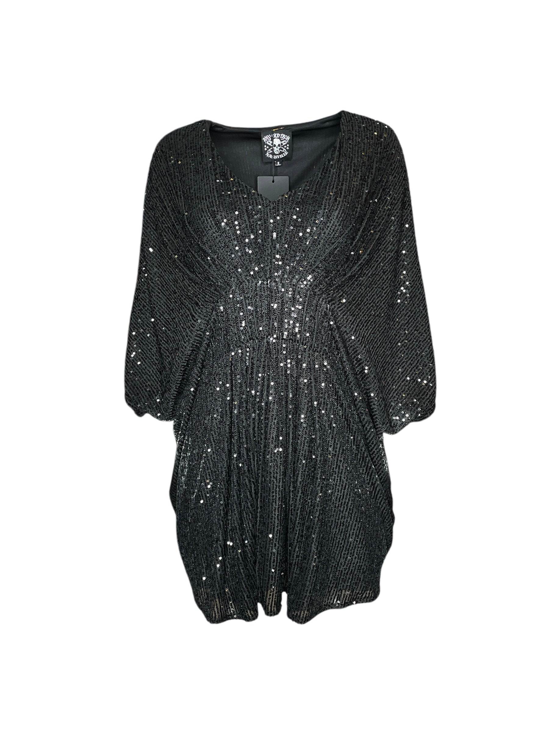 Any Old Iron Women's Fourth Avenue Black Sequin Dress In Black