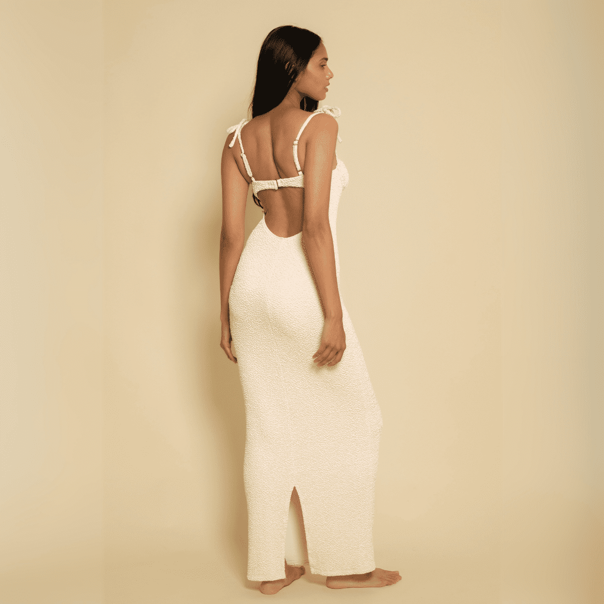 monse cut out detailing maxi slip dress Monse Cut-Out Long Slip Dress - Black