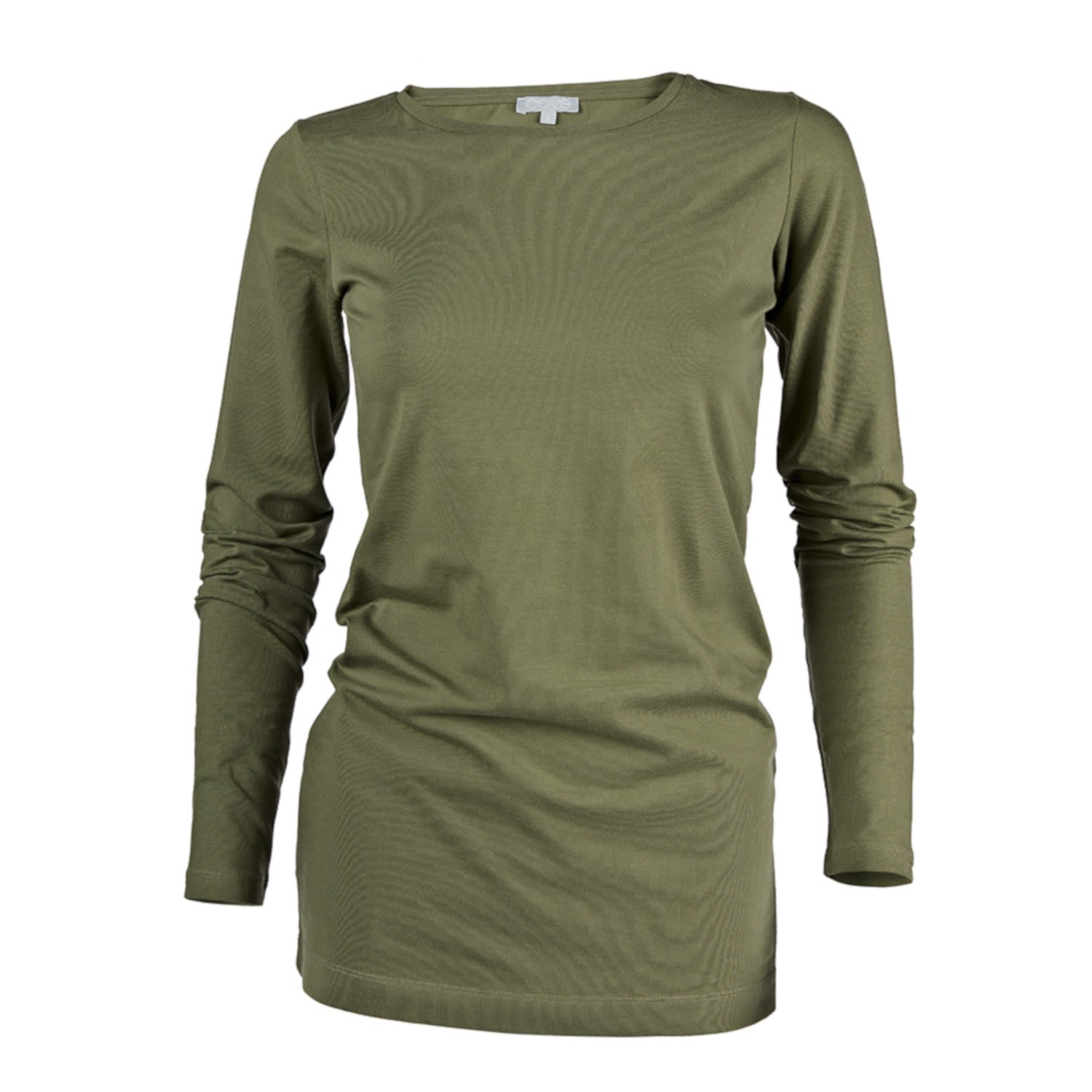 Women’s Green Long Length Cotton Khaki Tee Small Cove