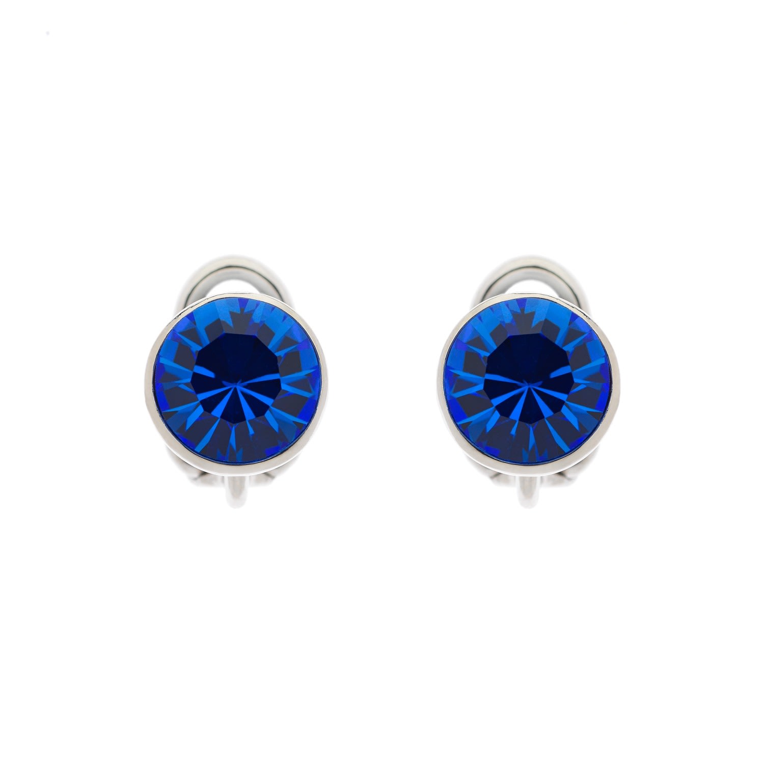 Women’s Blue Sapphire Crystal Clip On Earrings Emma Holland Jewellery