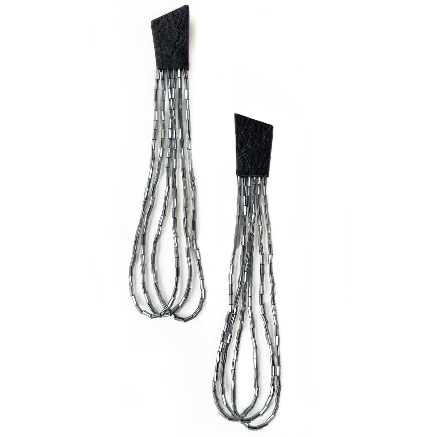 Waiwai Women's Black Beaded Dangle Earrings In Black