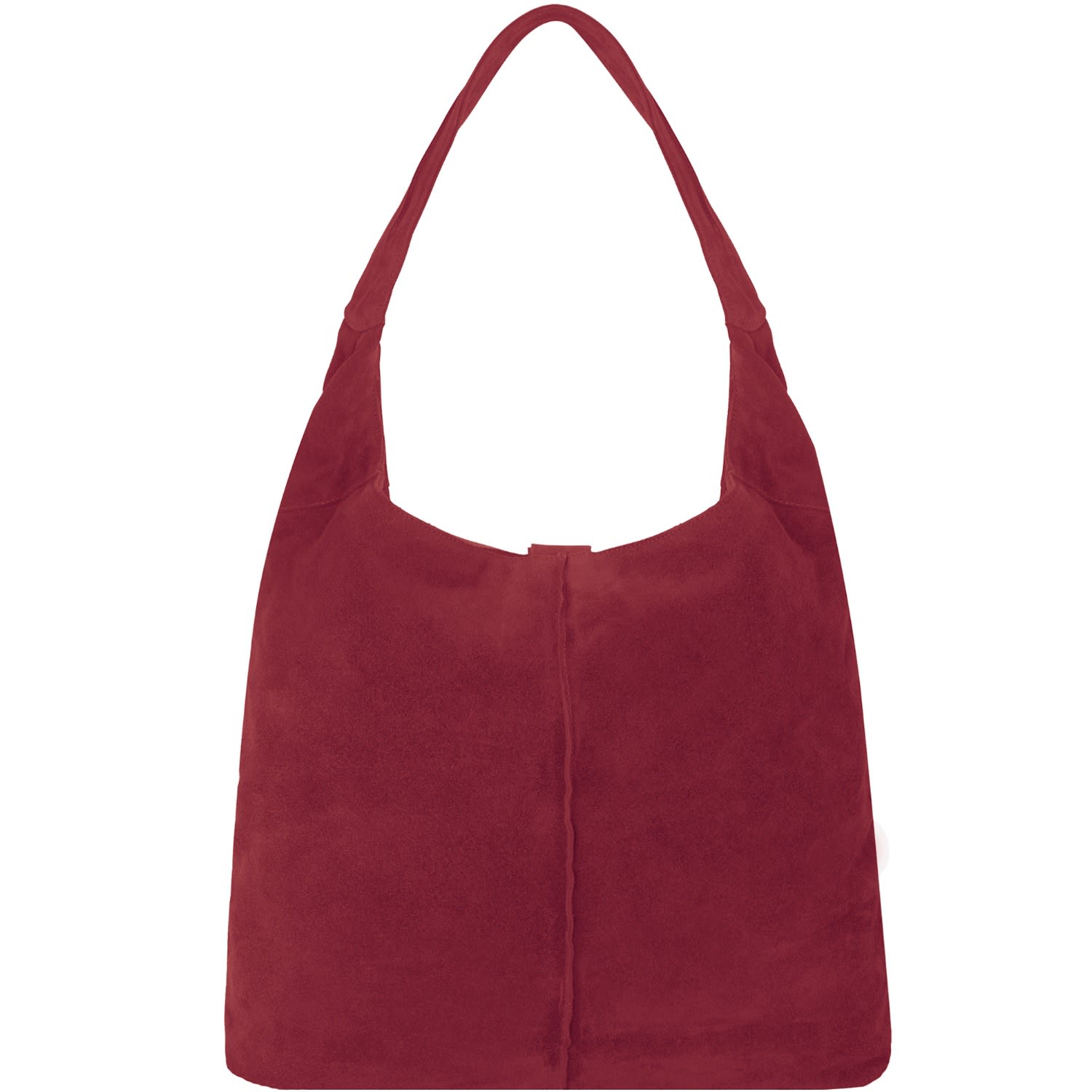 Brix + Bailey Women's Strawberry Red Soft Suede Hobo Shoulder Bag In Black